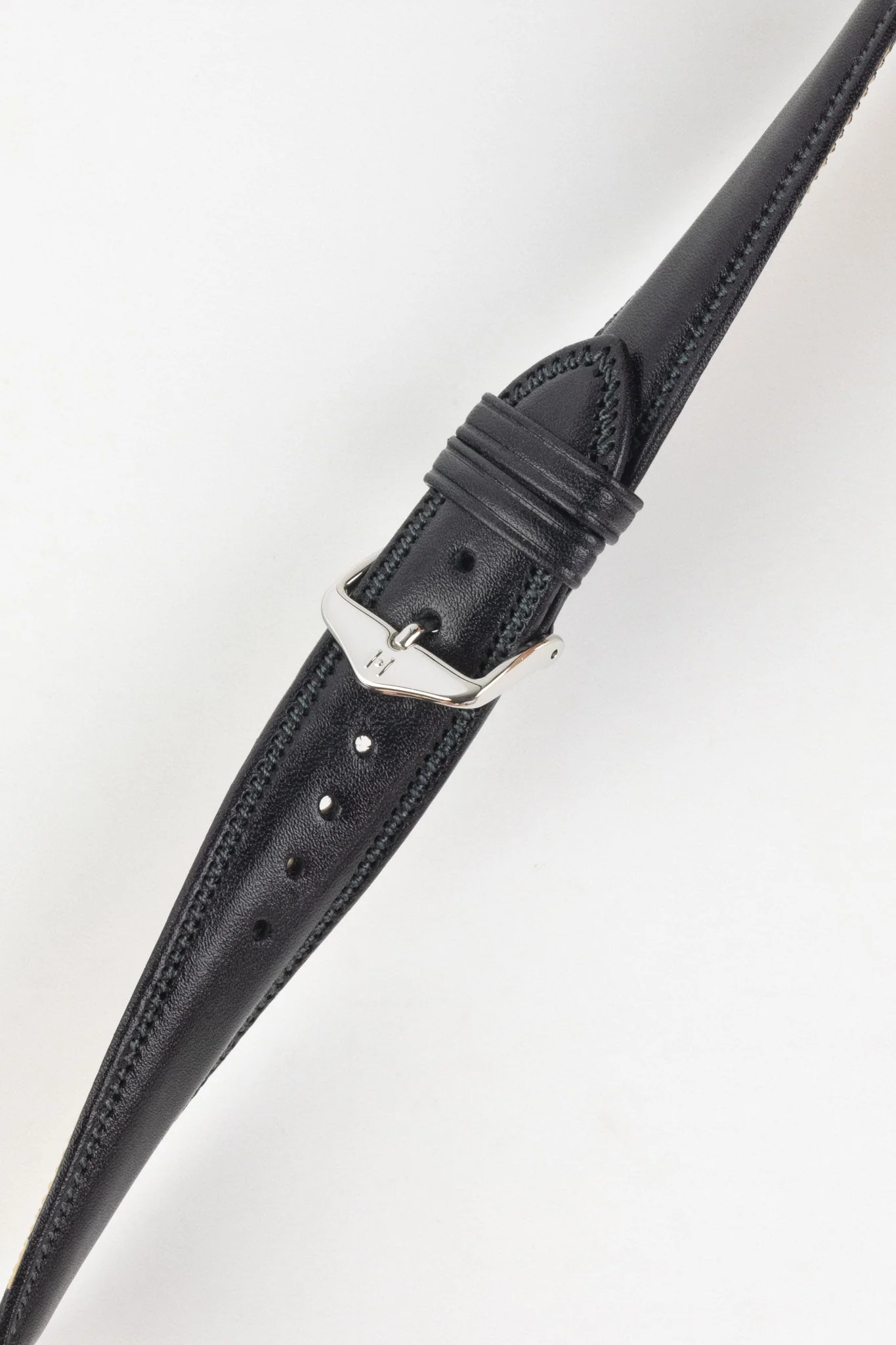 Hirsch ASCOT English Leather Watch Strap in BLACK - Image 5