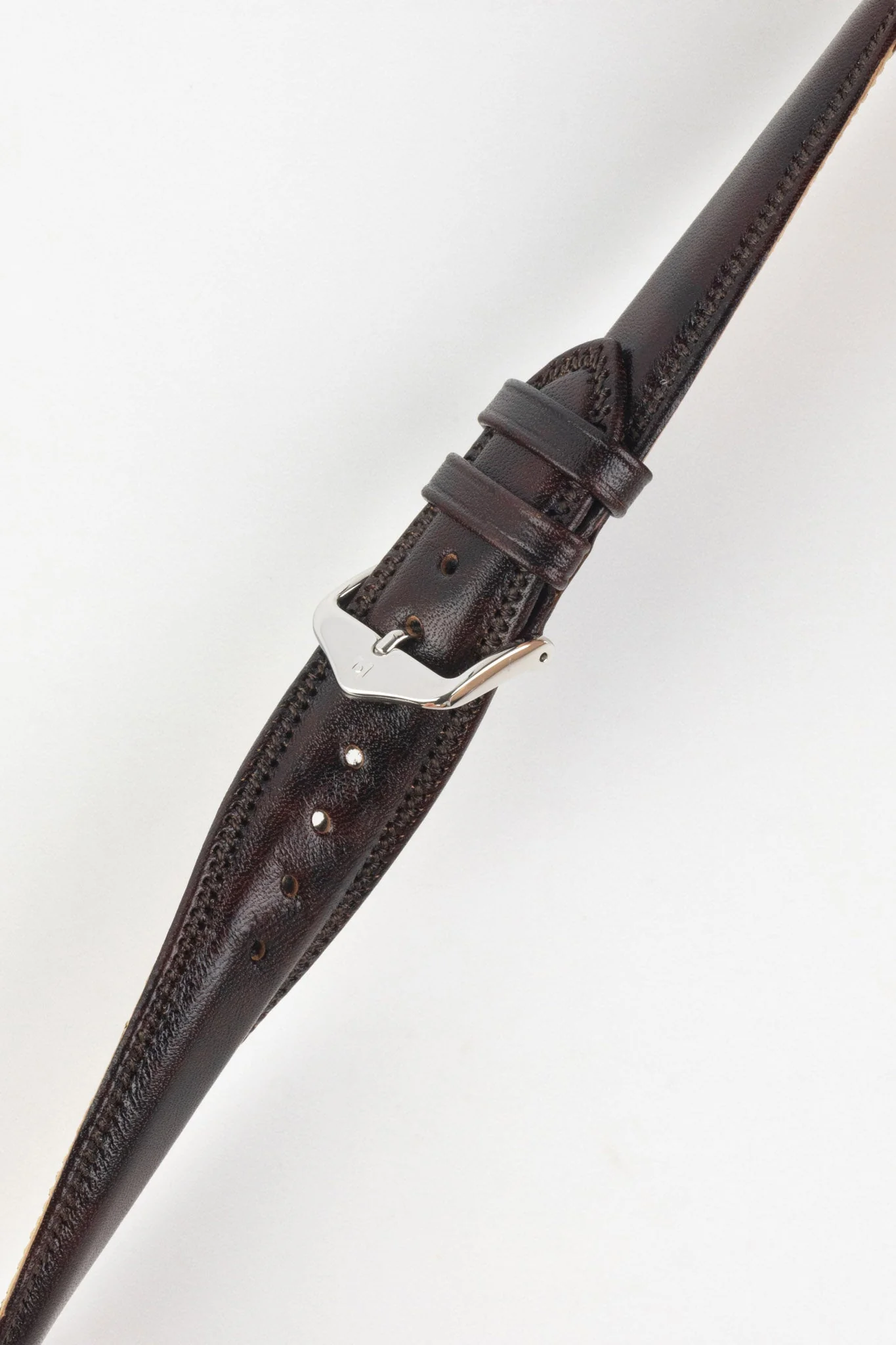 Hirsch ASCOT English Leather Watch Strap in BROWN - Image 5