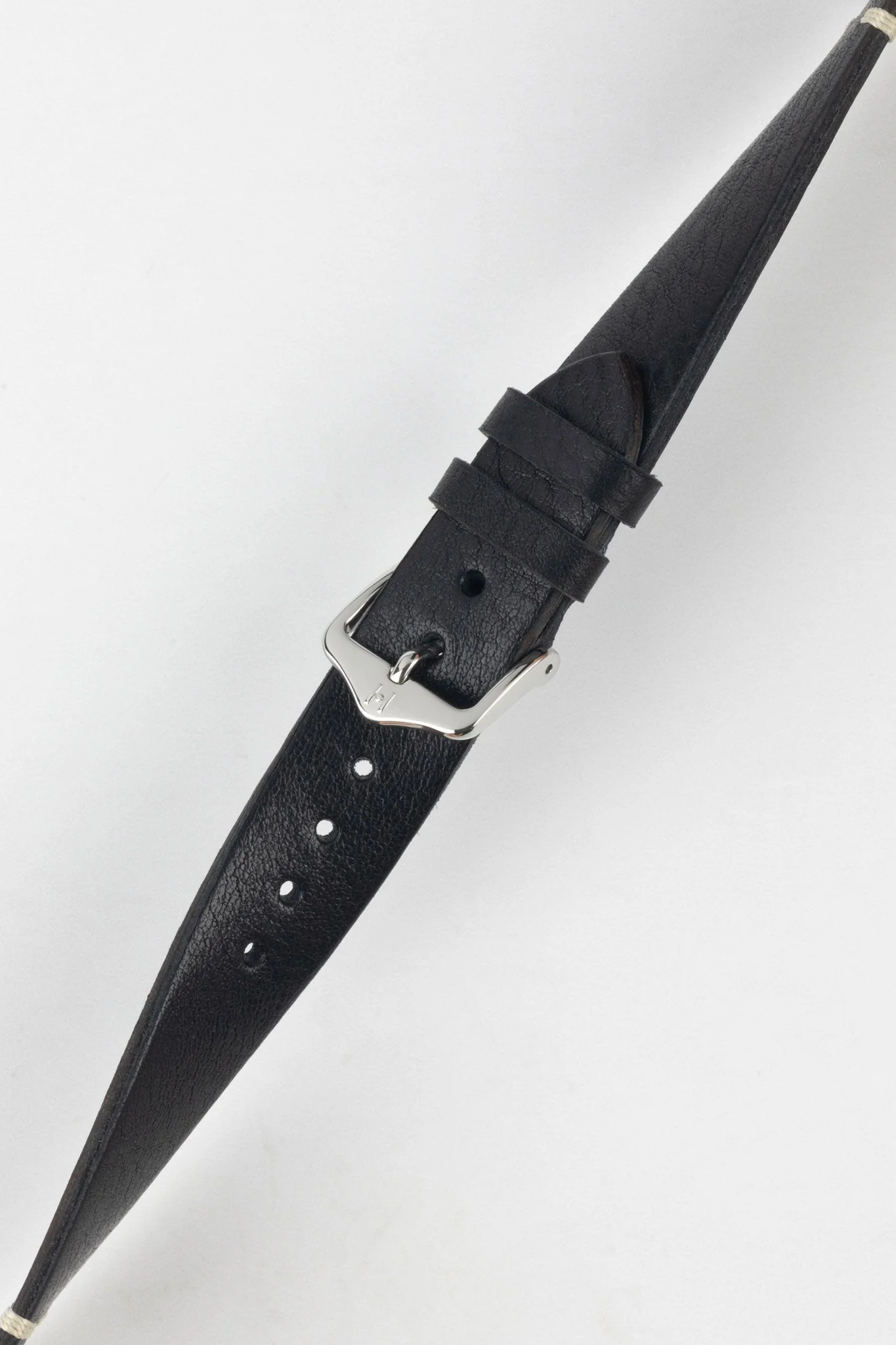 Hirsch BAGNORE Vintage Calf Leather Quick-Release Watch Strap - BLACK - Image 5