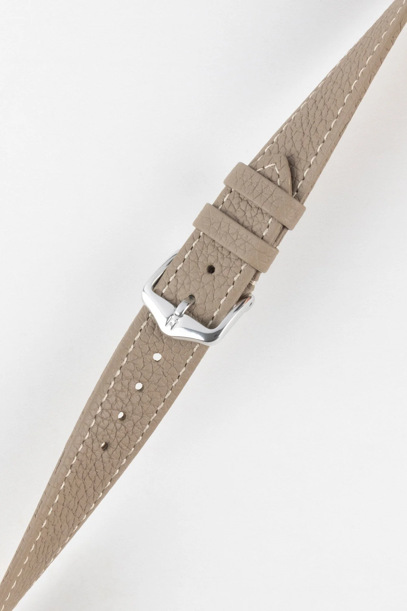 Hirsch BOLOGNA Quick-Release French-Style Textured Leather Watch Strap in TAUPE - Image 5