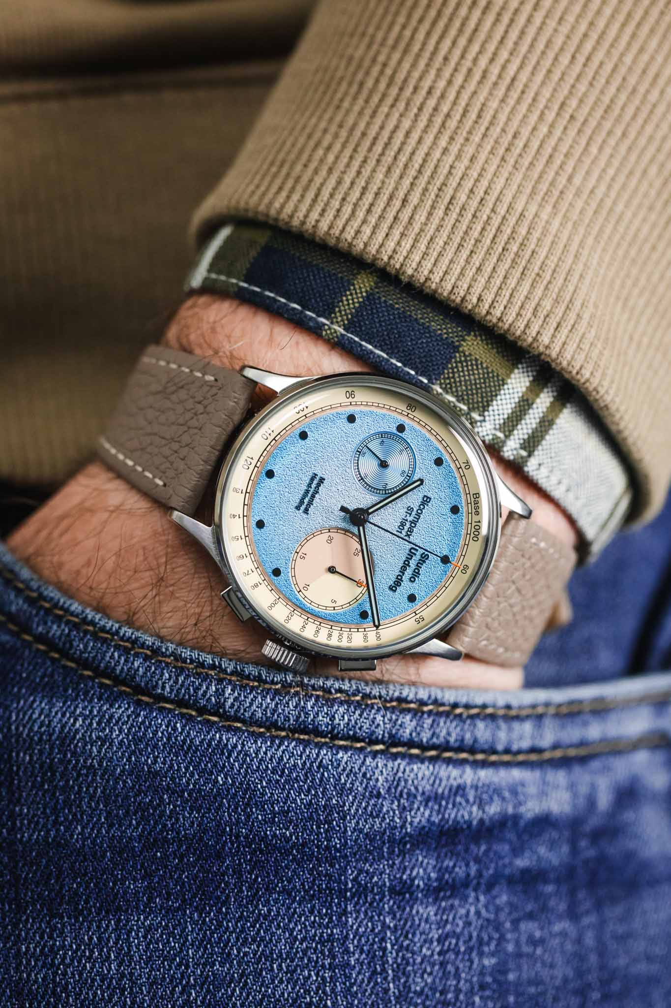 Hirsch BOLOGNA Quick-Release French-Style Textured Leather Watch Strap in TAUPE - Image 6