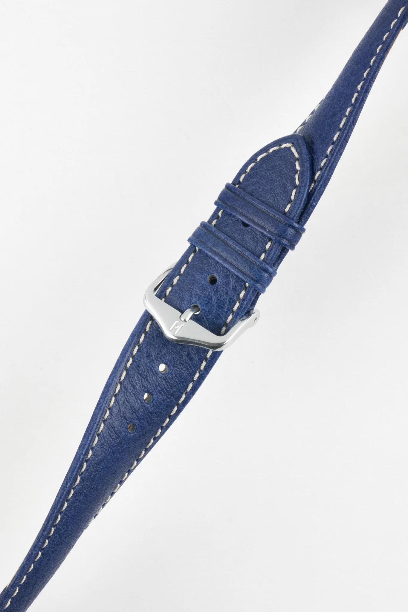 Hirsch BOSTON Buffalo Watch Strap in BLUE - Image 5