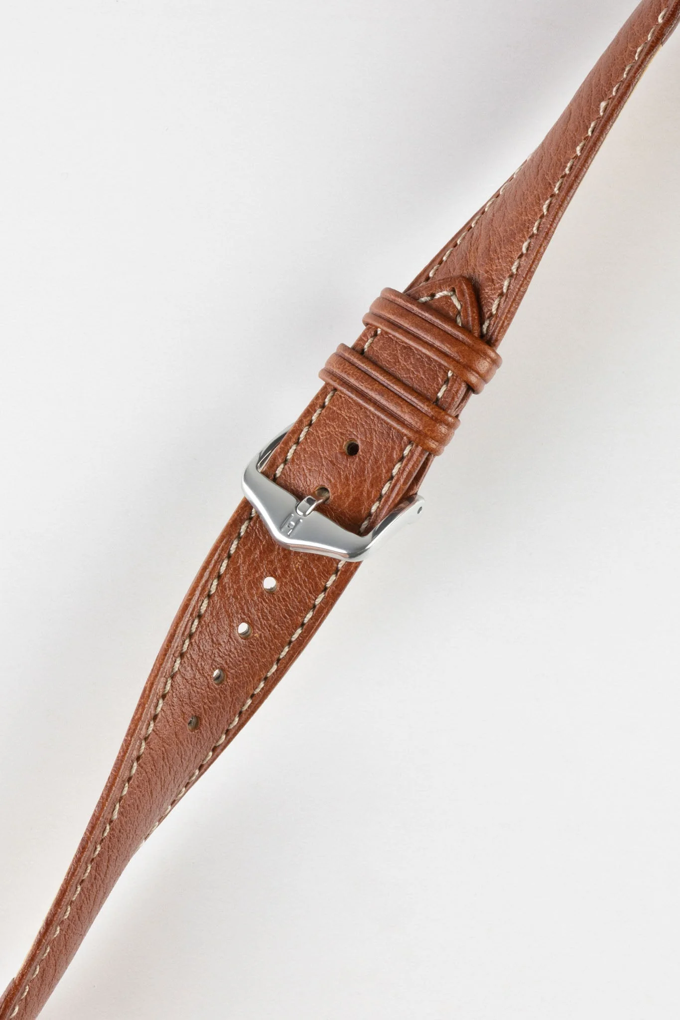 Hirsch BOSTON Buffalo Watch Strap in GOLD BROWN - Image 5