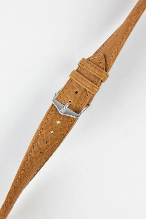 Hirsch CAMELGRAIN No Allergy Leather Watch Strap in HONEY - Image 5