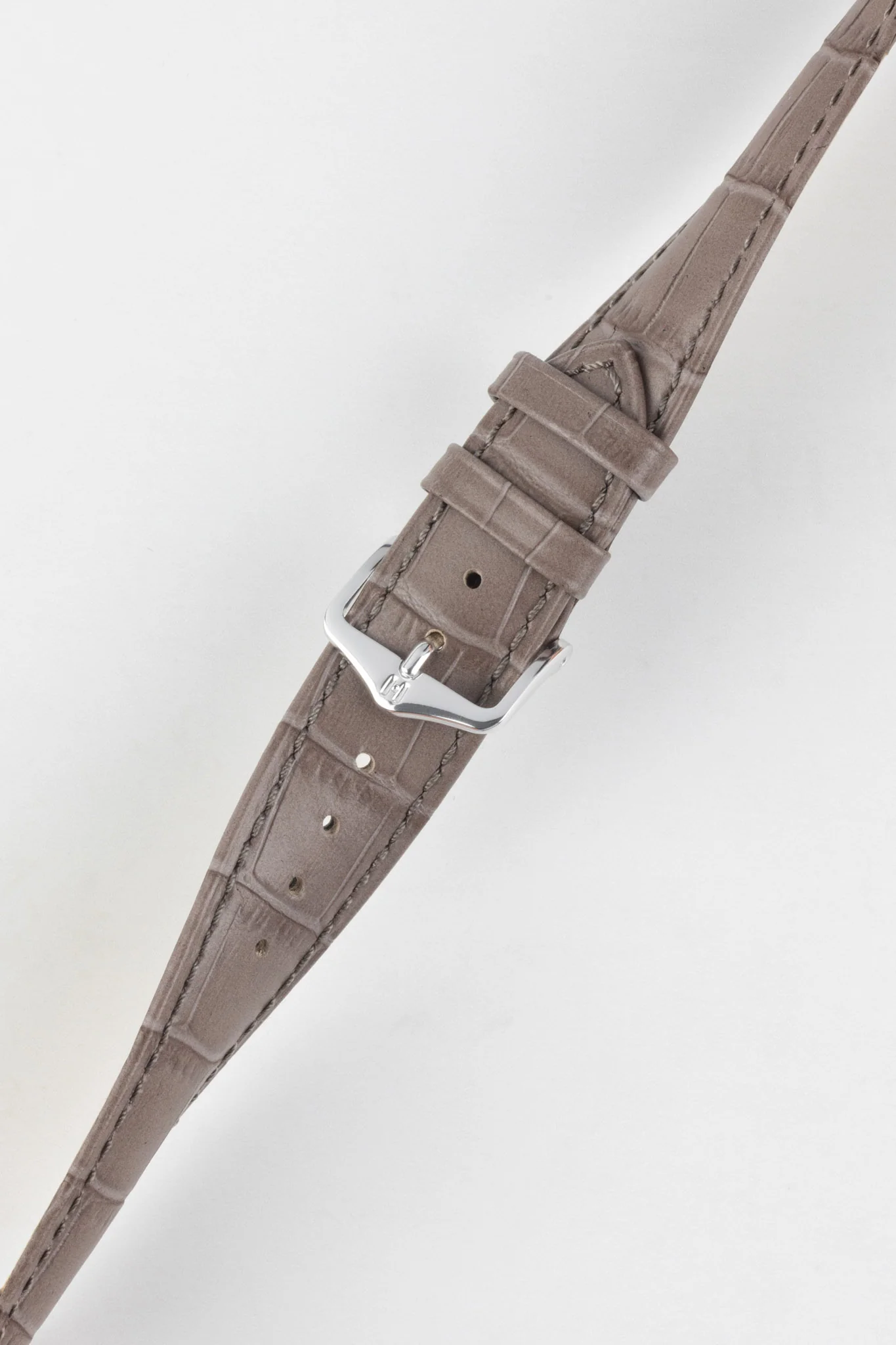 Hirsch DUKE Quick-Release Alligator Embossed Leather Watch Strap in TAUPE - Image 5