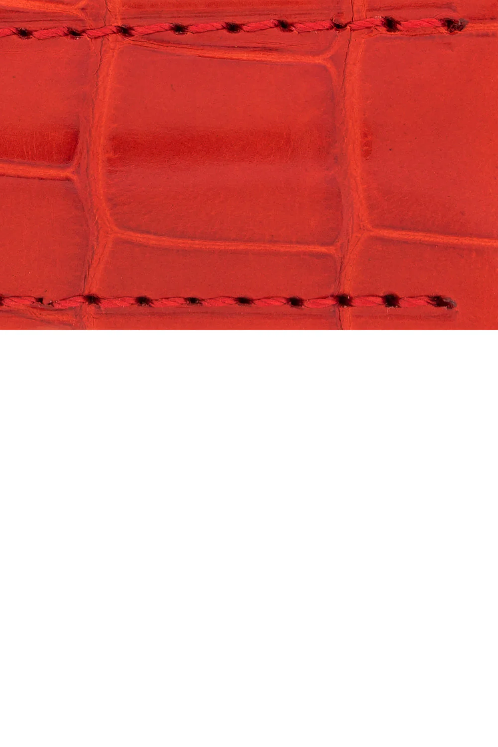 Hirsch EARL Genuine Alligator Watch Strap in RED - Image 2