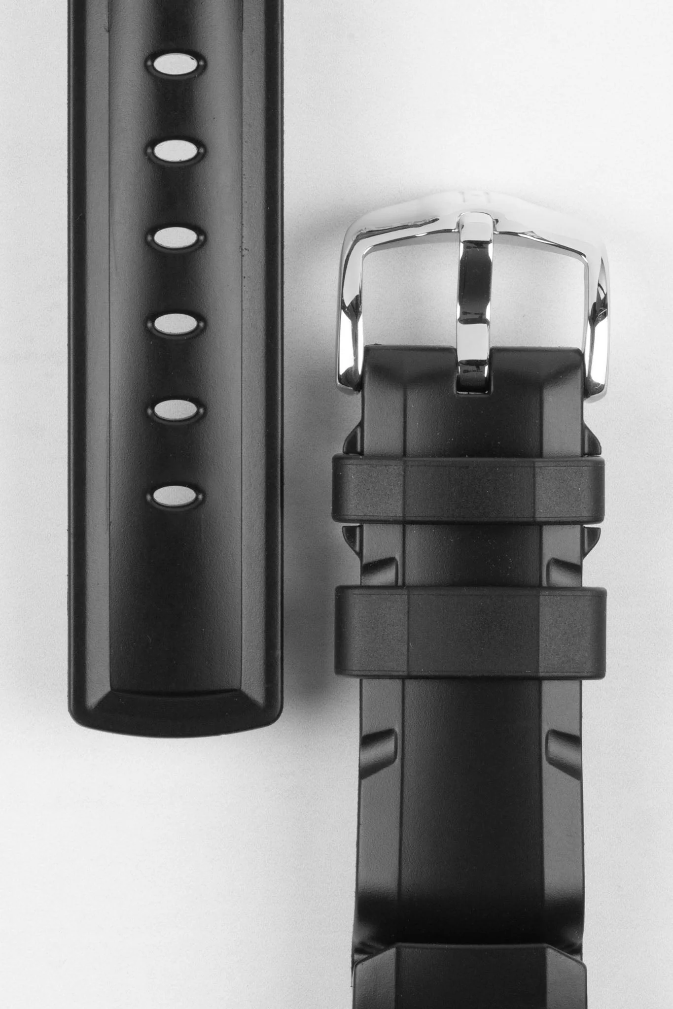 Hirsch EXTREME Natural Rubber Watch Strap in BLACK - Image 3
