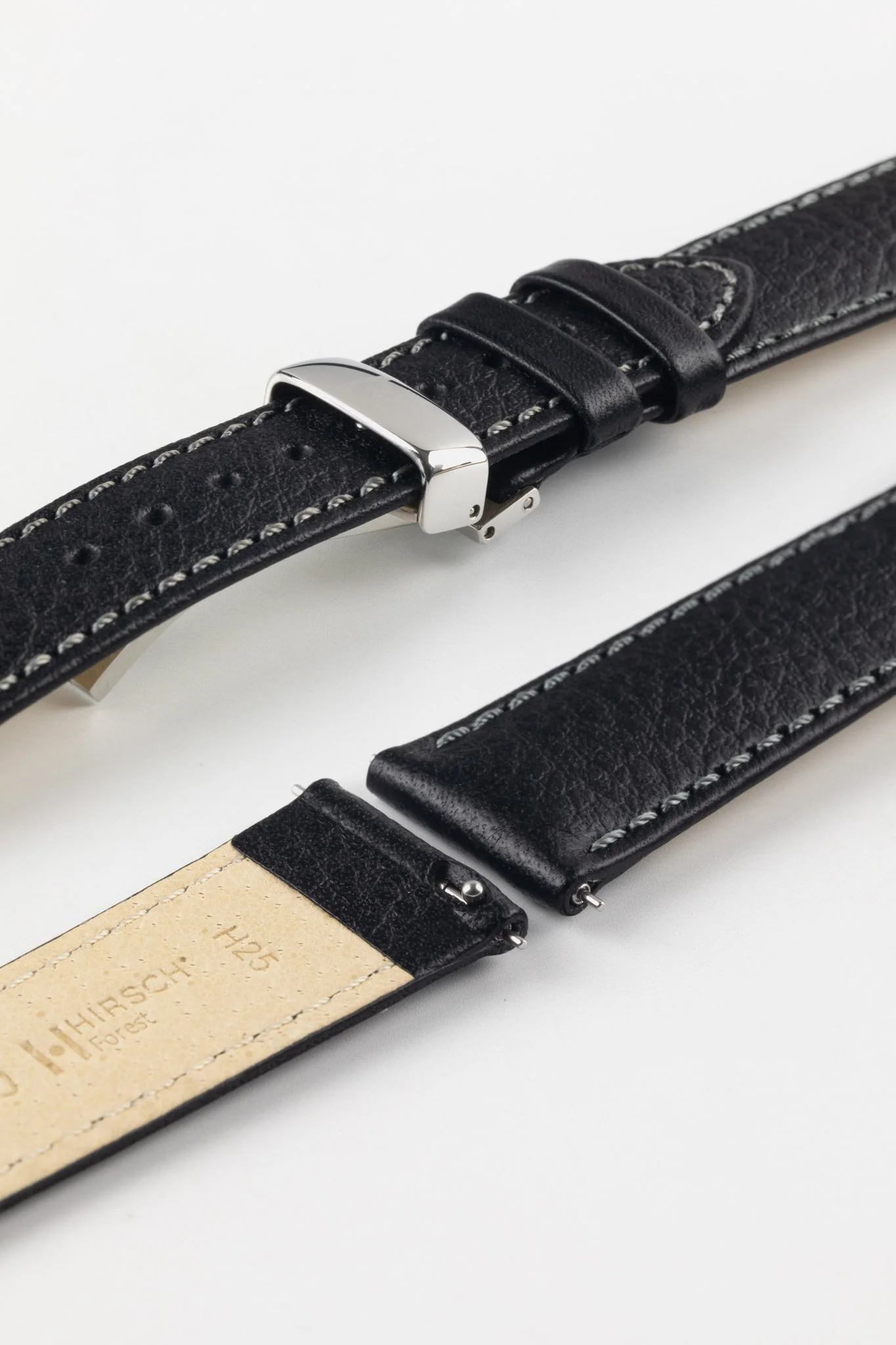 Hirsch FOREST Buffalo Watch Strap in BLACK - Image 10