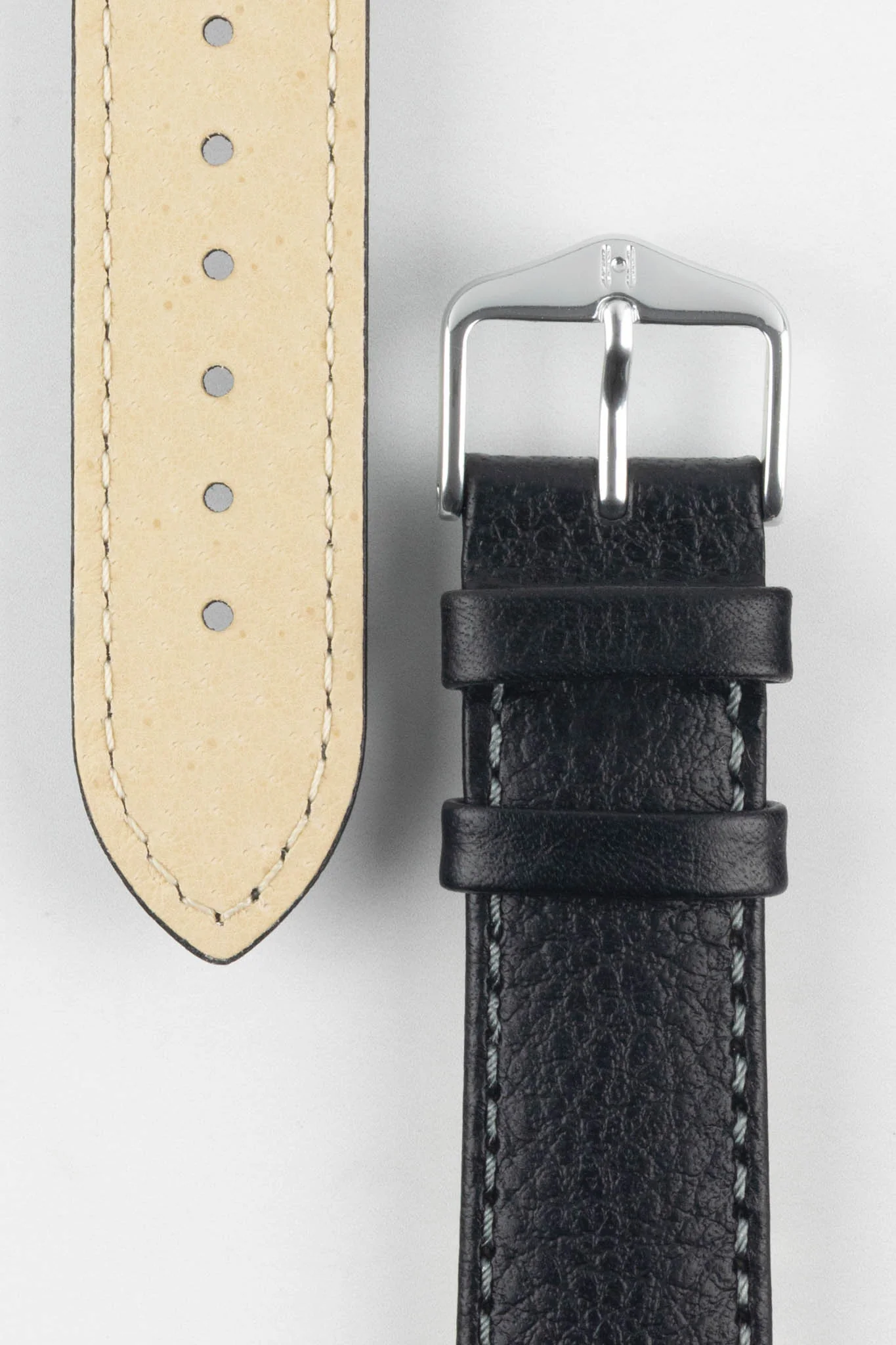 Hirsch FOREST Buffalo Watch Strap in BLACK - Image 3