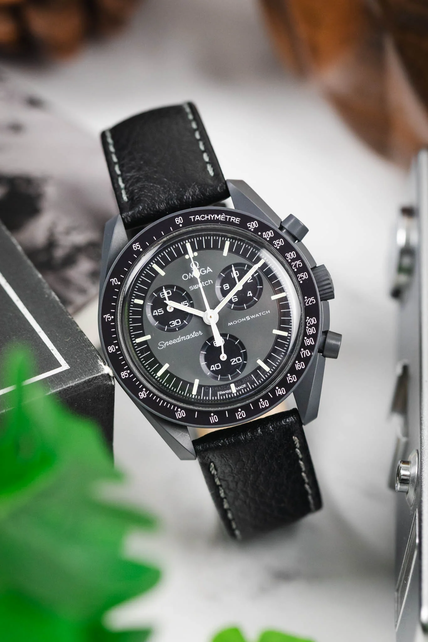 Hirsch FOREST Buffalo Watch Strap in BLACK - Image 4
