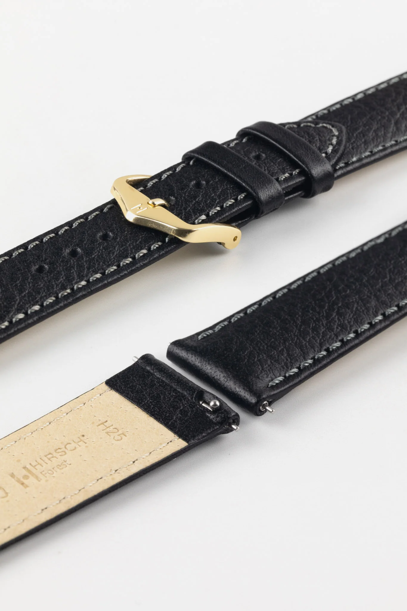 Hirsch FOREST Buffalo Watch Strap in BLACK - Image 7