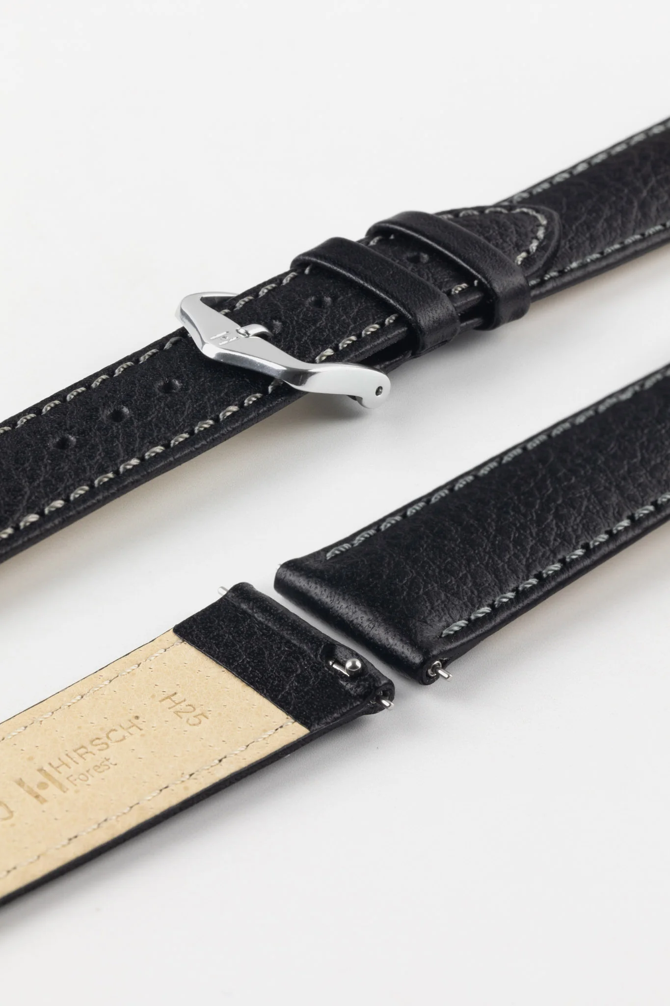 Hirsch FOREST Buffalo Watch Strap in BLACK - Image 9