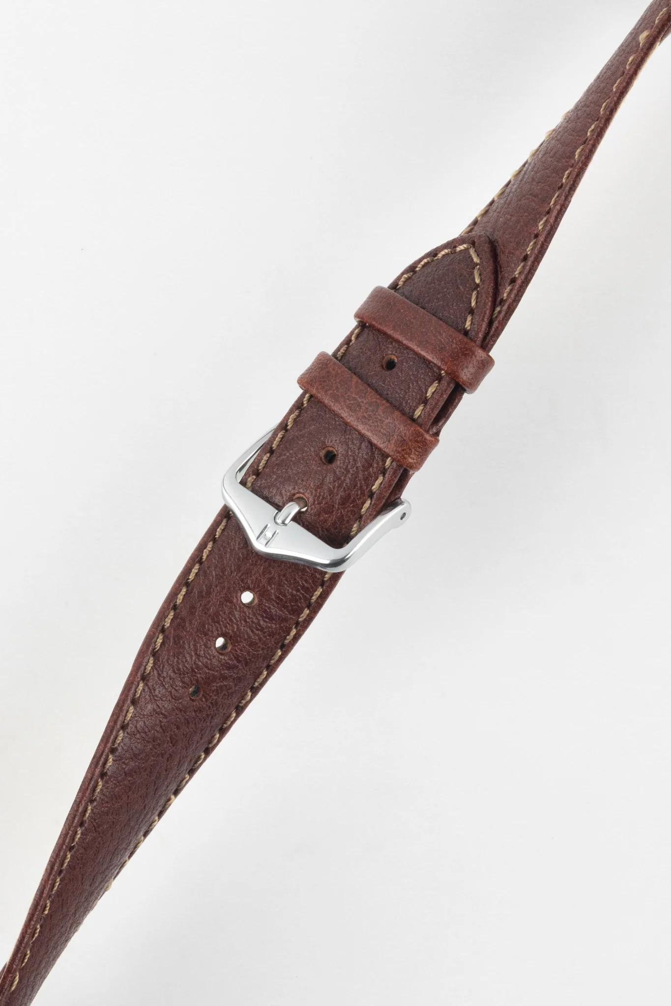 Hirsch FOREST Buffalo Watch Strap in BROWN - Image 5
