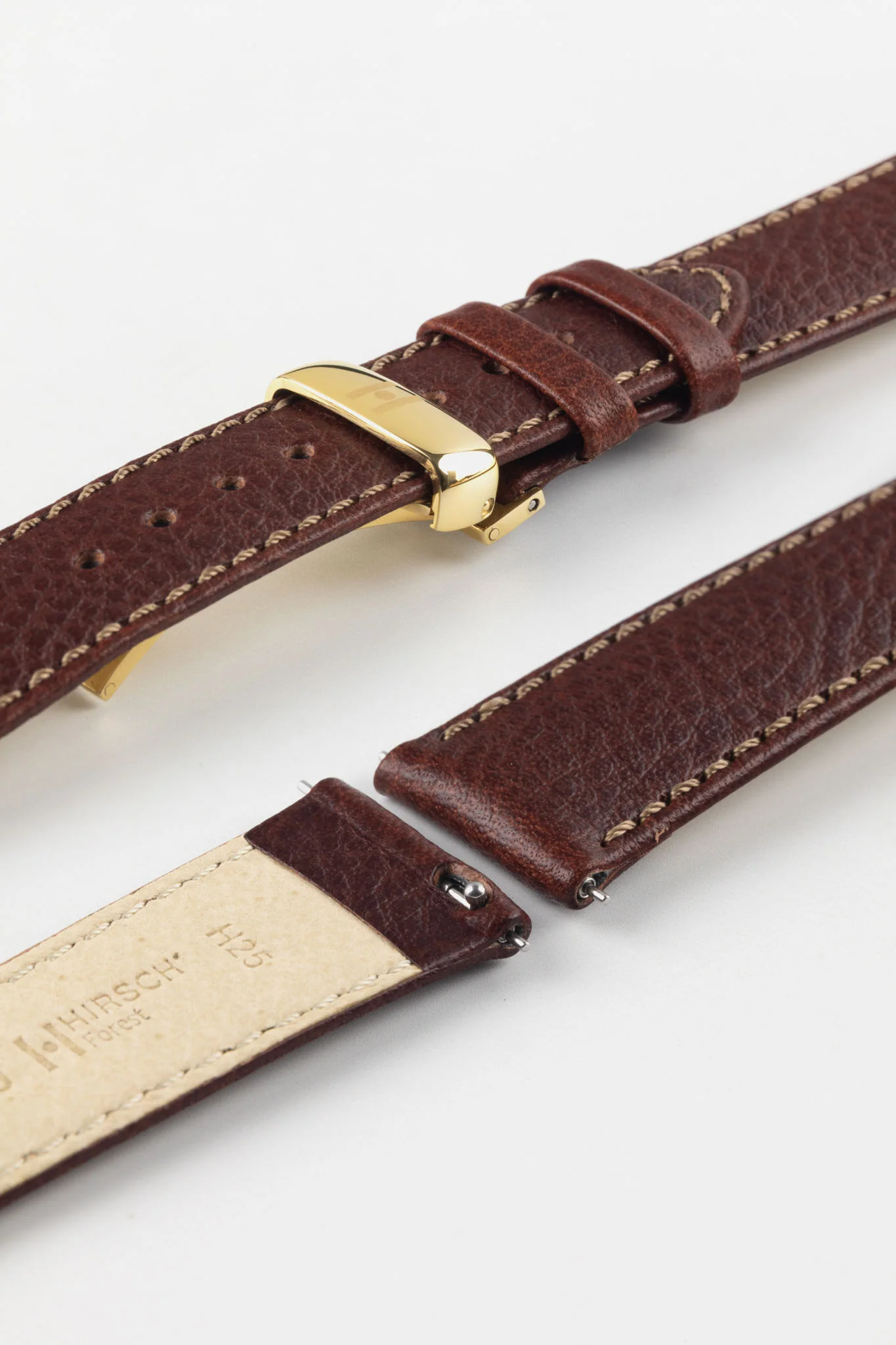 Hirsch FOREST Buffalo Watch Strap in BROWN - Image 8