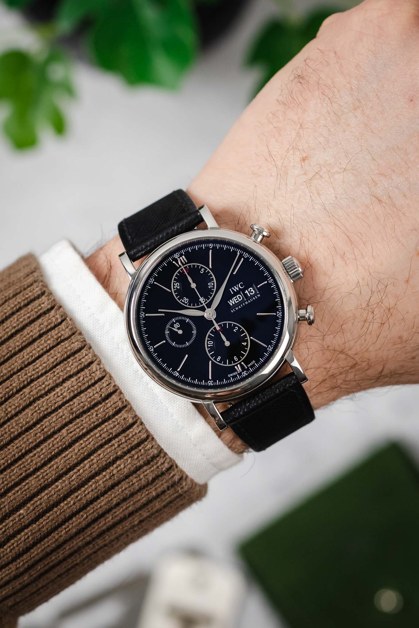 Hirsch GIFFONE Calf Leather Watch Strap in BLACK - Image 2