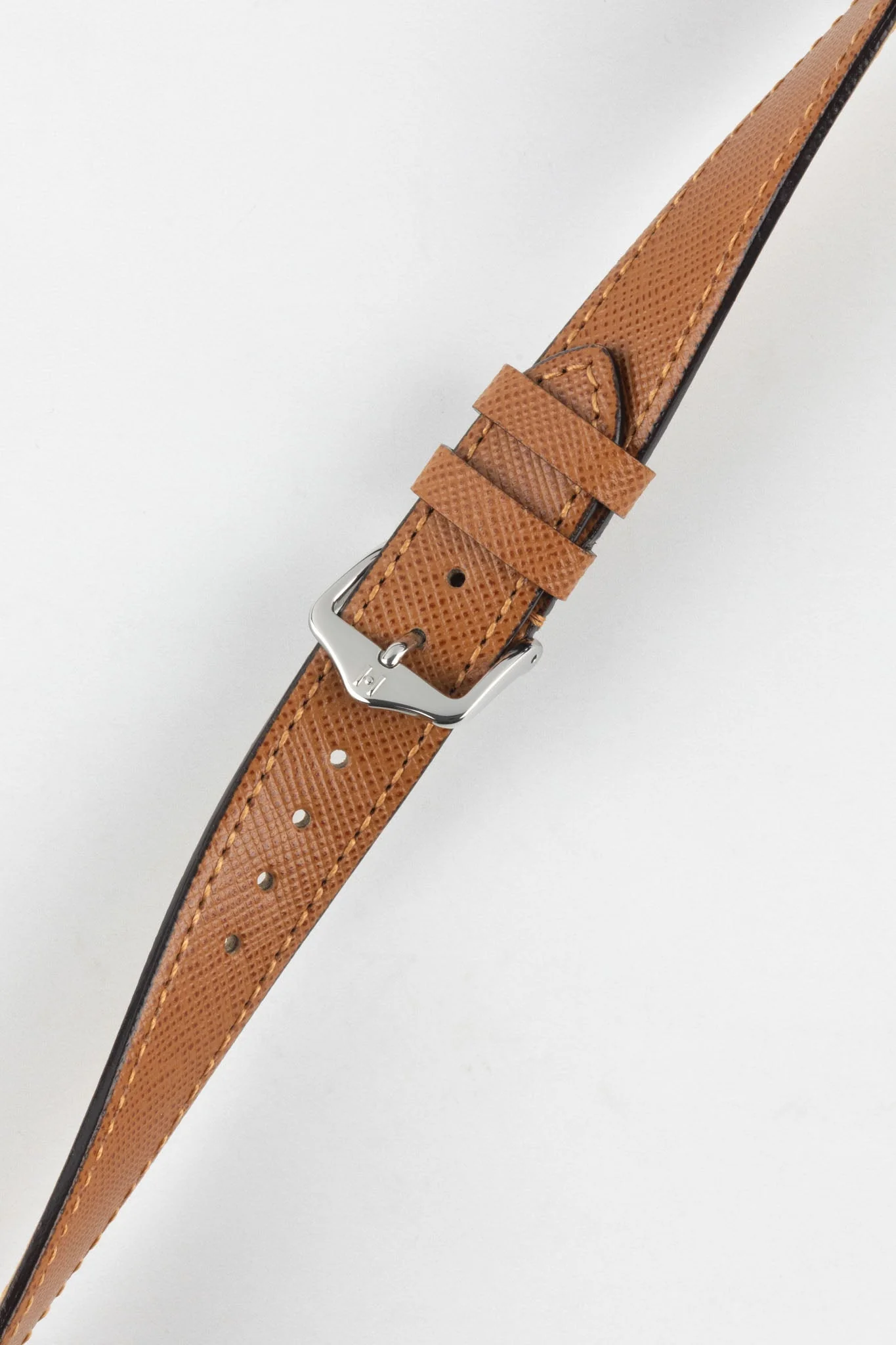 Hirsch GIFFONE Calf Leather Watch Strap in GOLD BROWN - Image 5