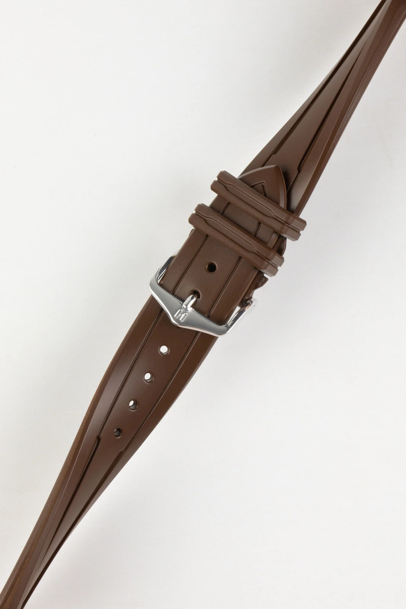 Hirsch HEVEA Natural Rubber Waterproof Watch Strap in BROWN - Image 5