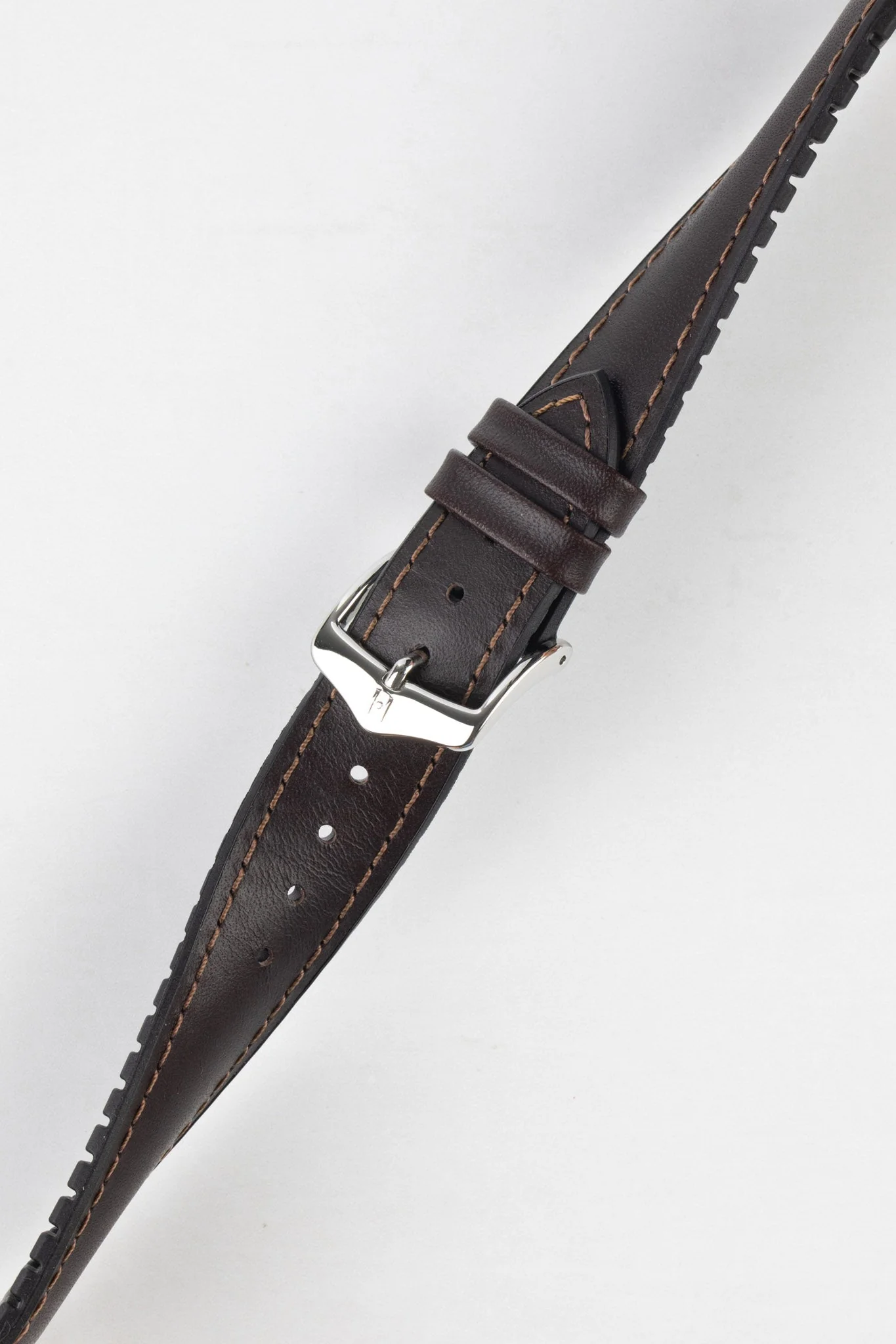 Hirsch JAMES Calf Leather Performance Watch Strap in BROWN - Image 5