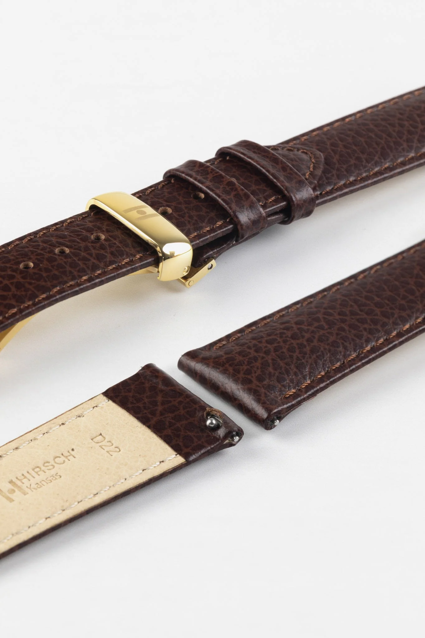 Hirsch KANSAS Buffalo Embossed Calf Leather in BROWN - Image 10
