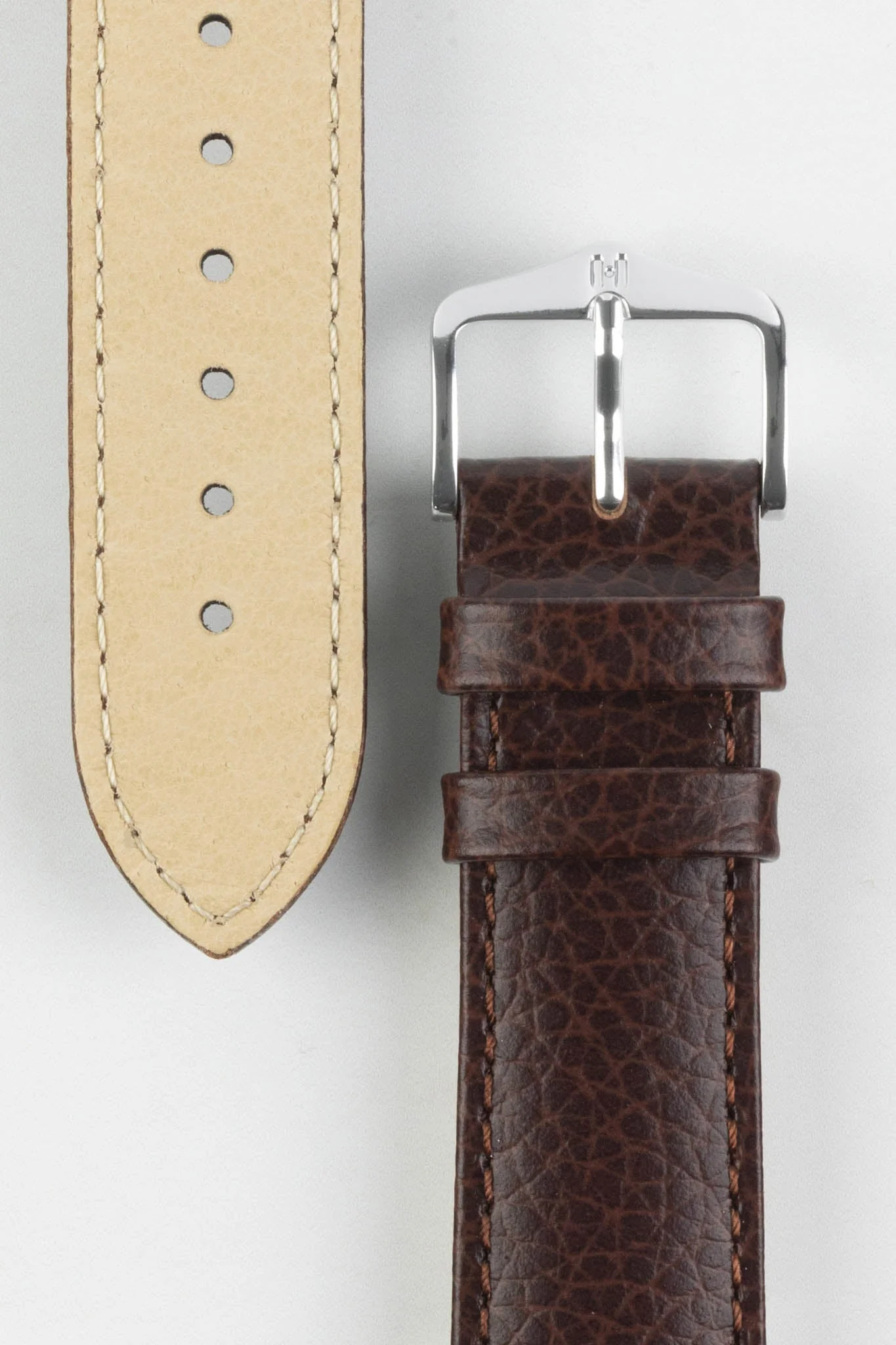Hirsch KANSAS Buffalo Embossed Calf Leather in BROWN - Image 3