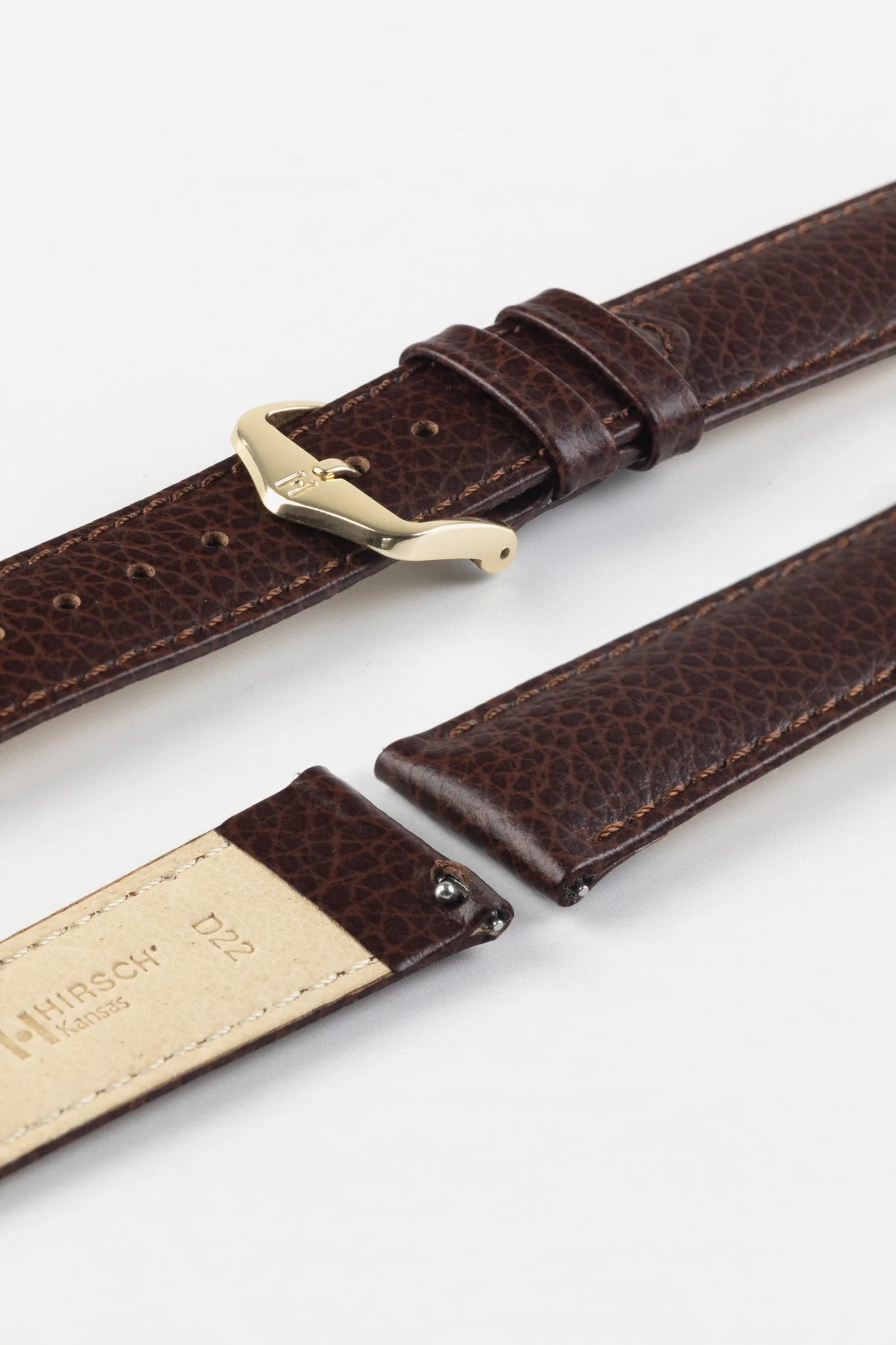 Hirsch KANSAS Buffalo Embossed Calf Leather in BROWN - Image 8