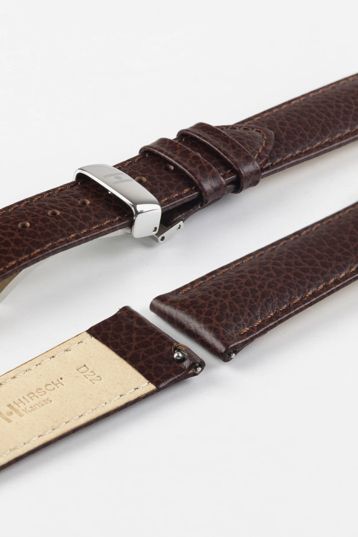Hirsch KANSAS Buffalo Embossed Calf Leather in BROWN - Image 9