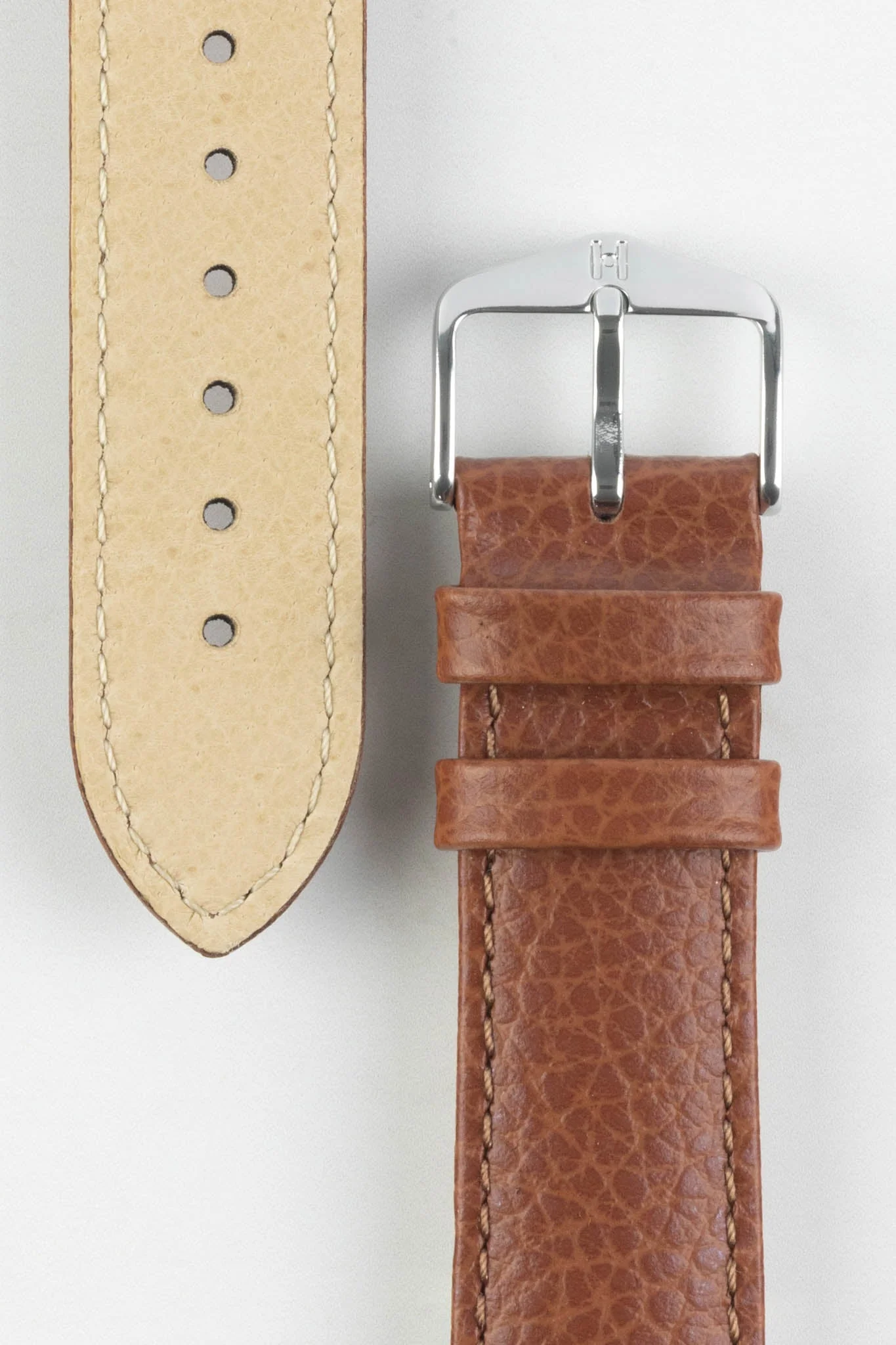 Hirsch KANSAS Buffalo Embossed Calf Leather in GOLD BROWN - Image 3