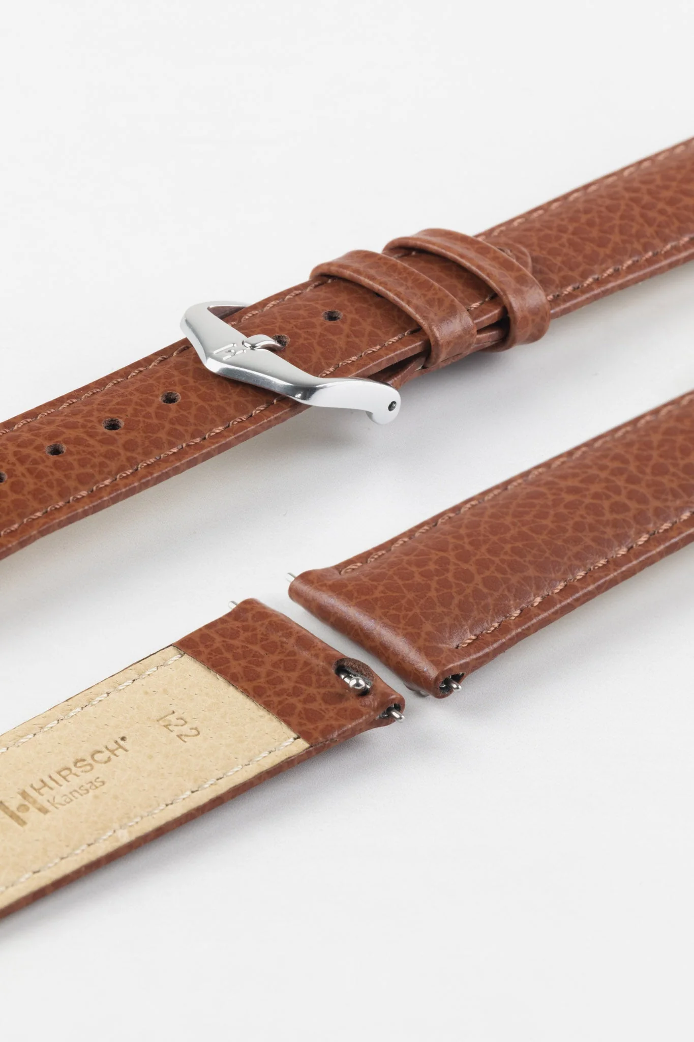 Hirsch KANSAS Buffalo Embossed Calf Leather in GOLD BROWN - Image 7