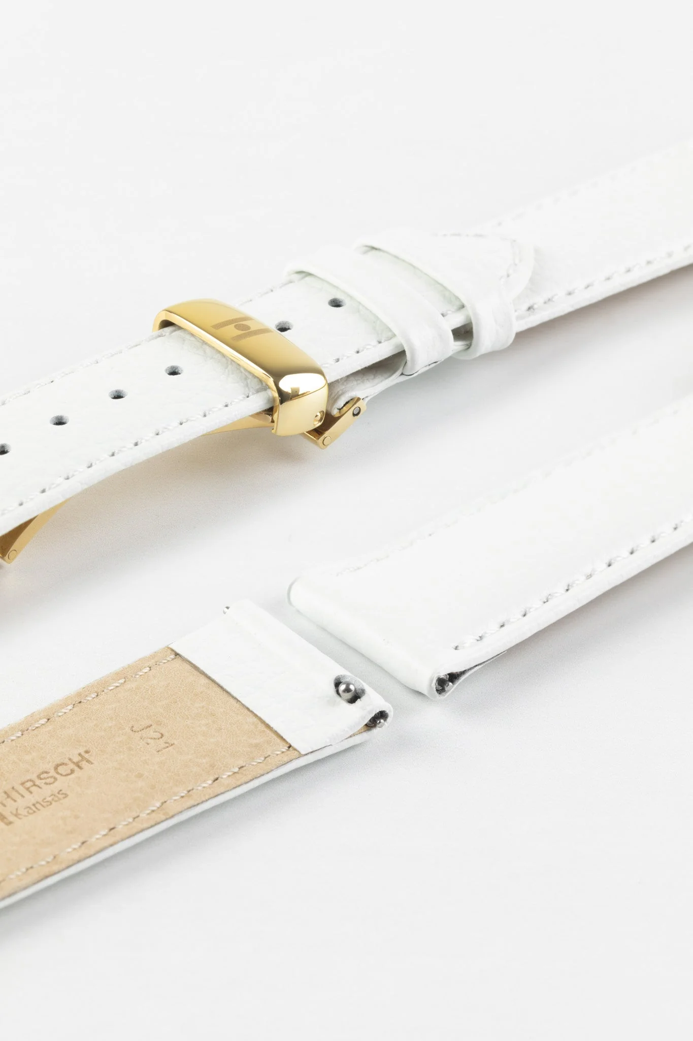 Hirsch KANSAS Buffalo Embossed Calf Leather in WHITE - Image 10