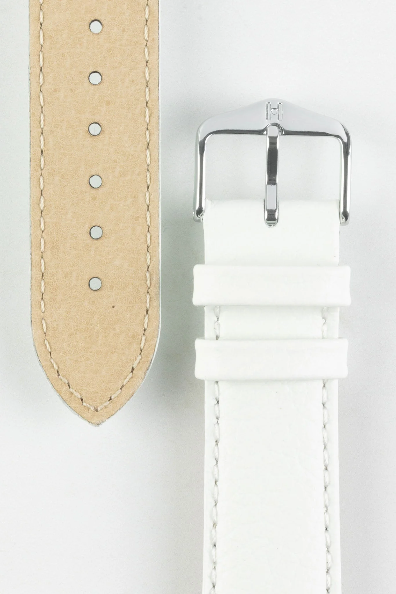 Hirsch KANSAS Buffalo Embossed Calf Leather in WHITE - Image 3