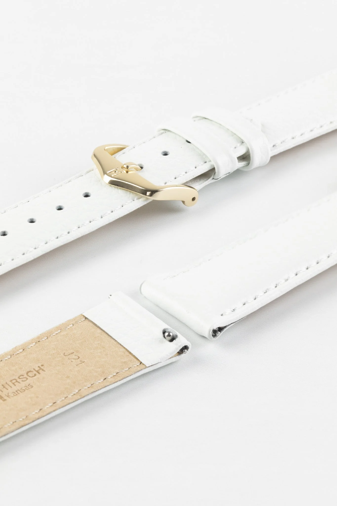 Hirsch KANSAS Buffalo Embossed Calf Leather in WHITE - Image 8