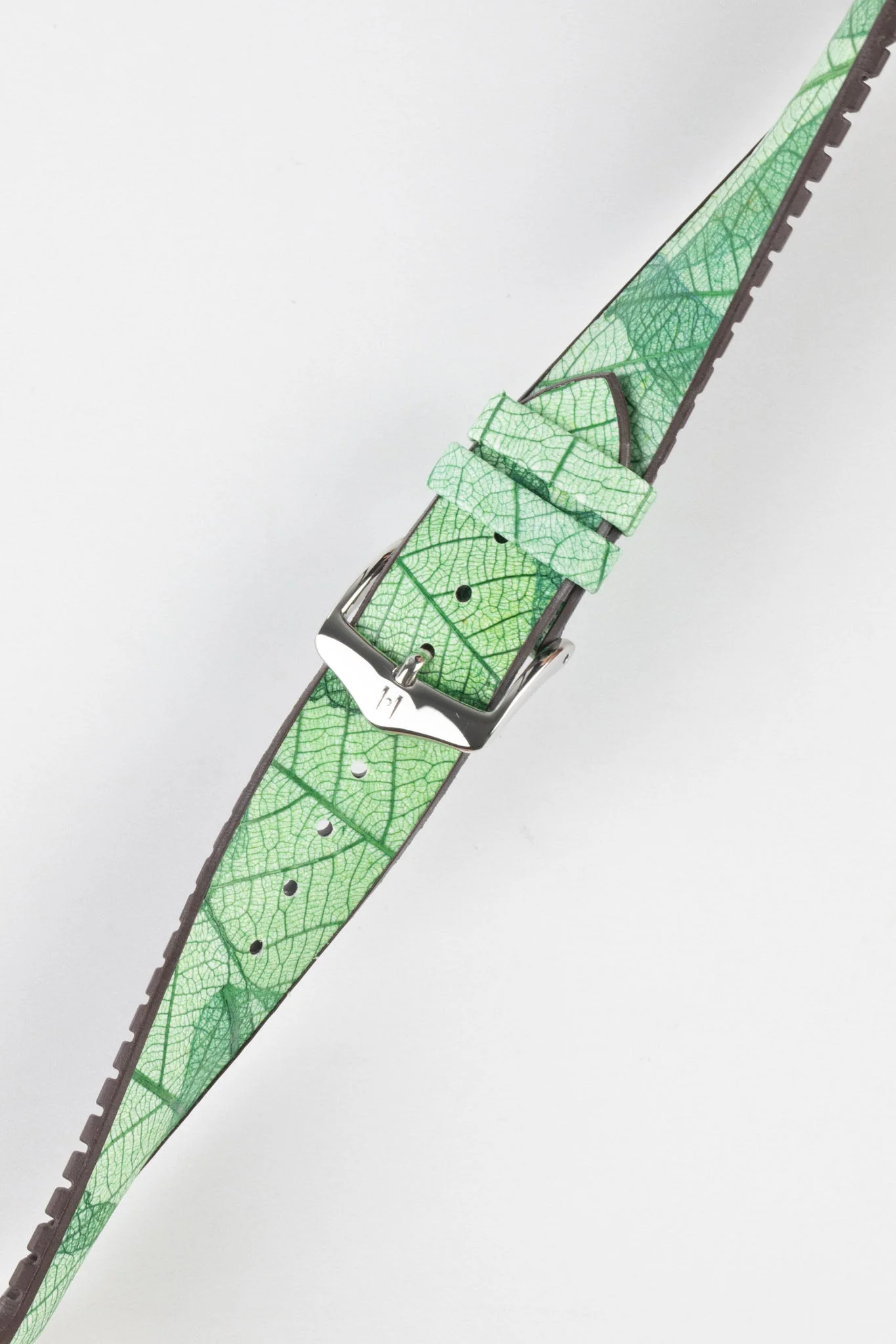 Hirsch LEAF Vegan Performance Rubber Watch Strap in GREEN - Image 5