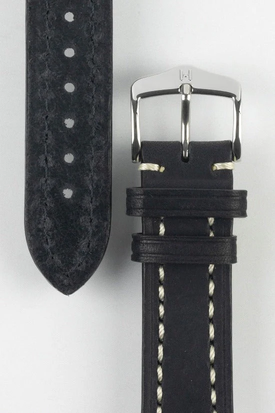 Hirsch LIBERTY Leather Watch Strap in BLACK - Image 3