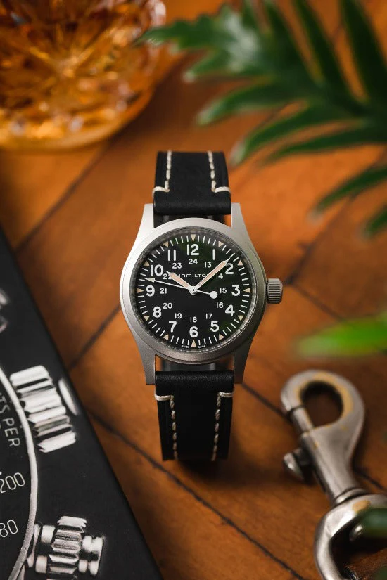 Hirsch LIBERTY Leather Watch Strap in BLACK - Image 4