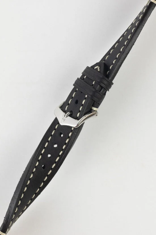 Hirsch LIBERTY Leather Watch Strap in BLACK - Image 5