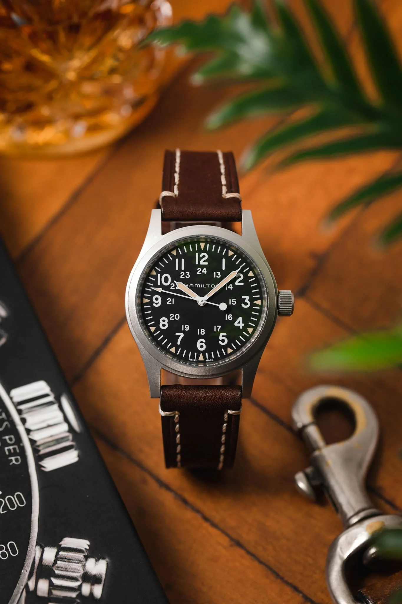 Hirsch LIBERTY Leather Watch Strap in BROWN - Image 4