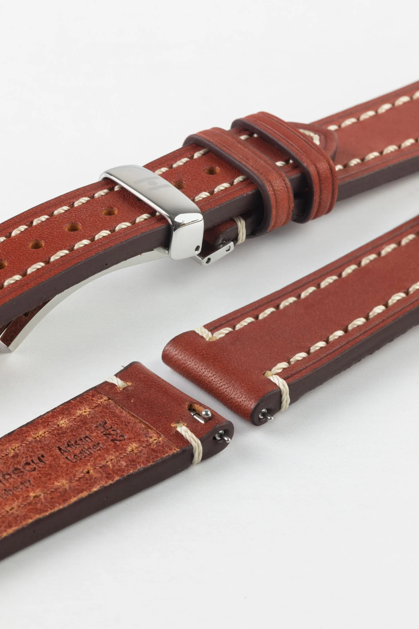 Hirsch LIBERTY Leather Watch Strap in GOLD BROWN - Image 11