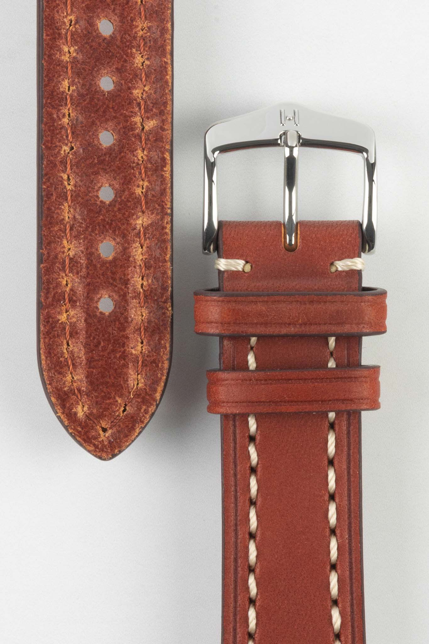 Hirsch LIBERTY Leather Watch Strap in GOLD BROWN - Image 3