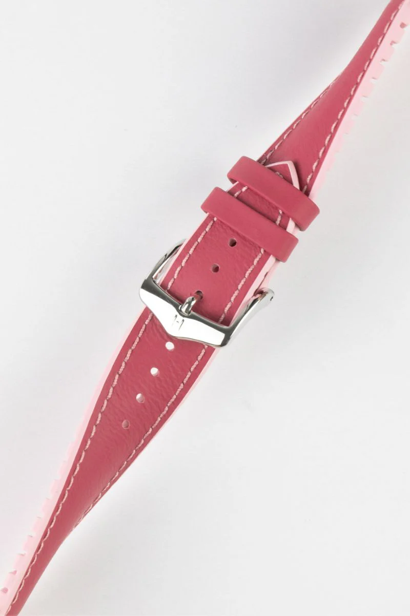 Hirsch LINDSEY Ladies Leather & Rubber Performance Watch Strap in PINK/ROSE - Image 5