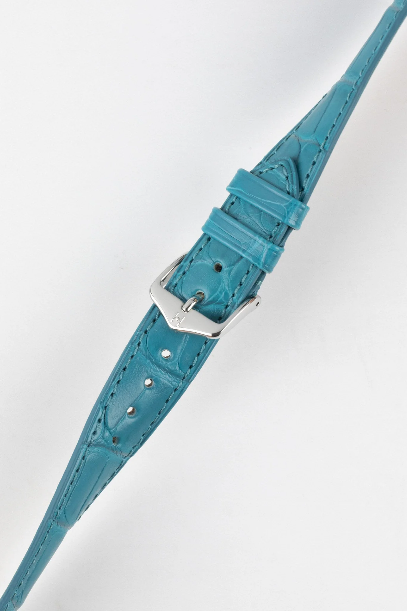 Hirsch LONDON Matt Alligator Leather Watch Strap in TURQUOISE - Image 5