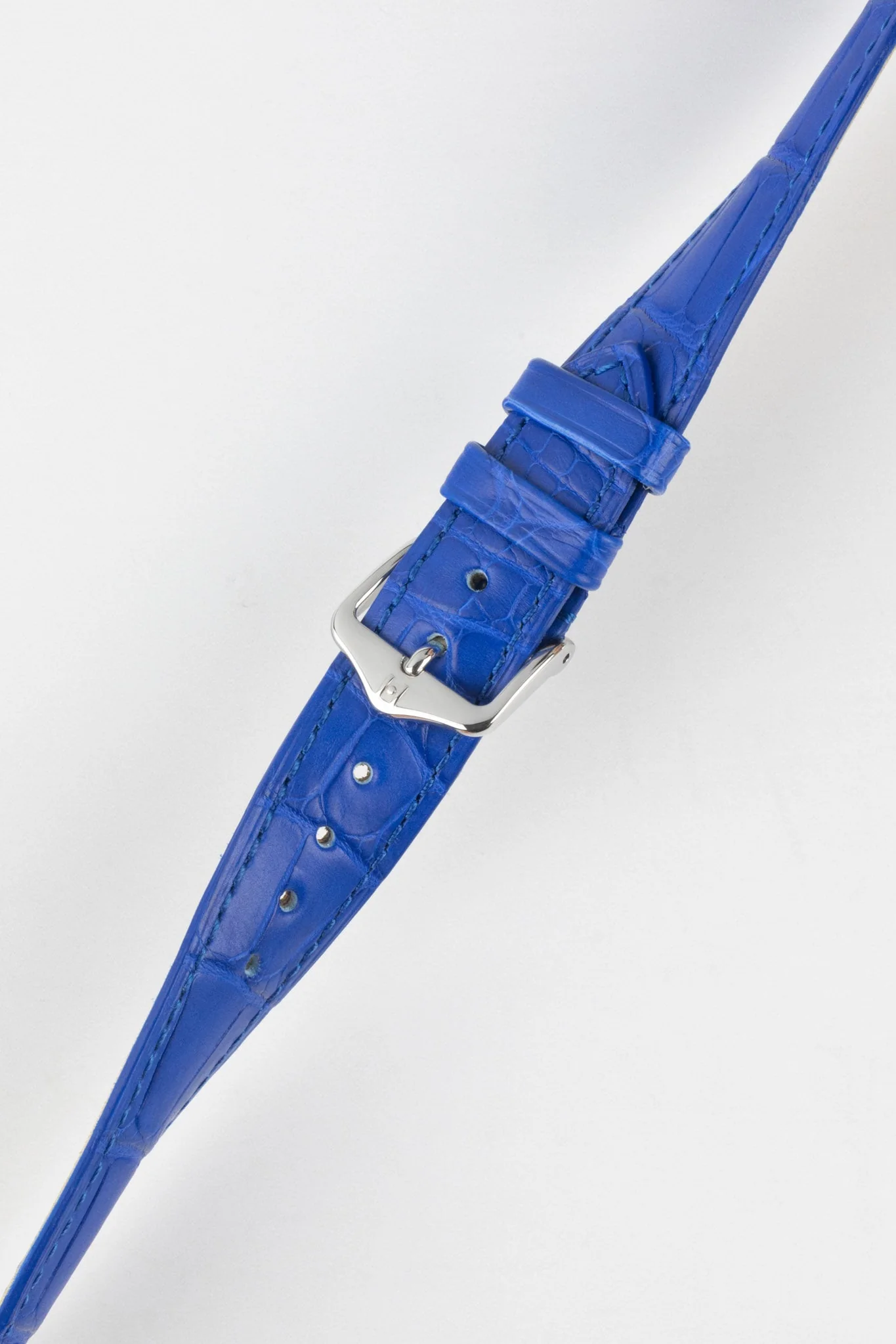 Hirsch LONDON Matt Alligator Leather Watch Strap in ROYAL BLUE - Image 5