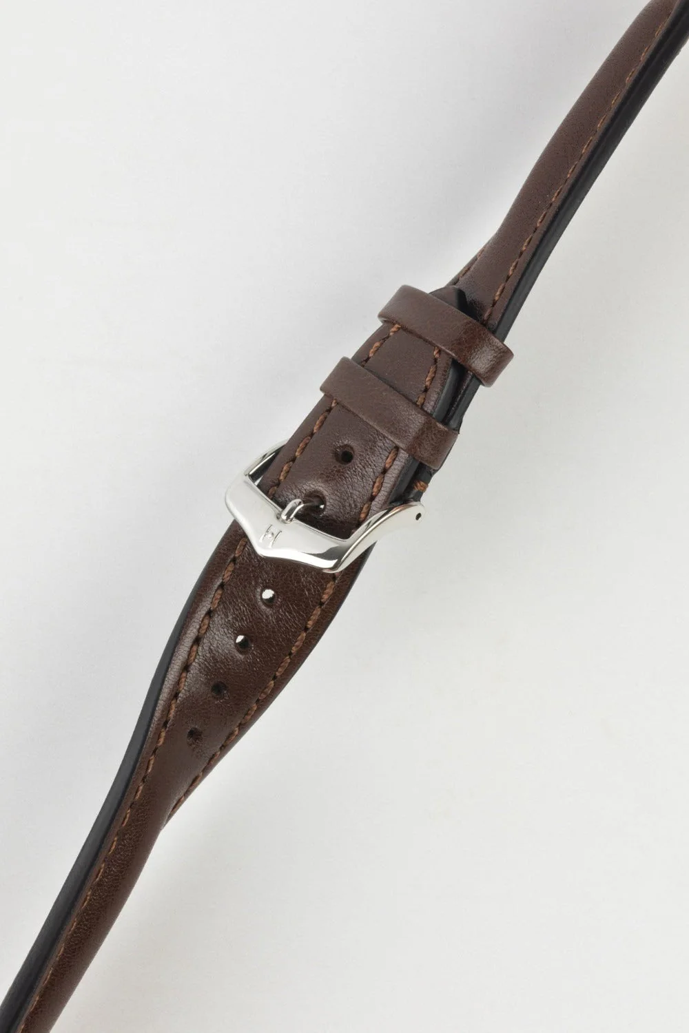Hirsch LUCCA Tuscan Leather Watch Strap in BROWN - Image 5