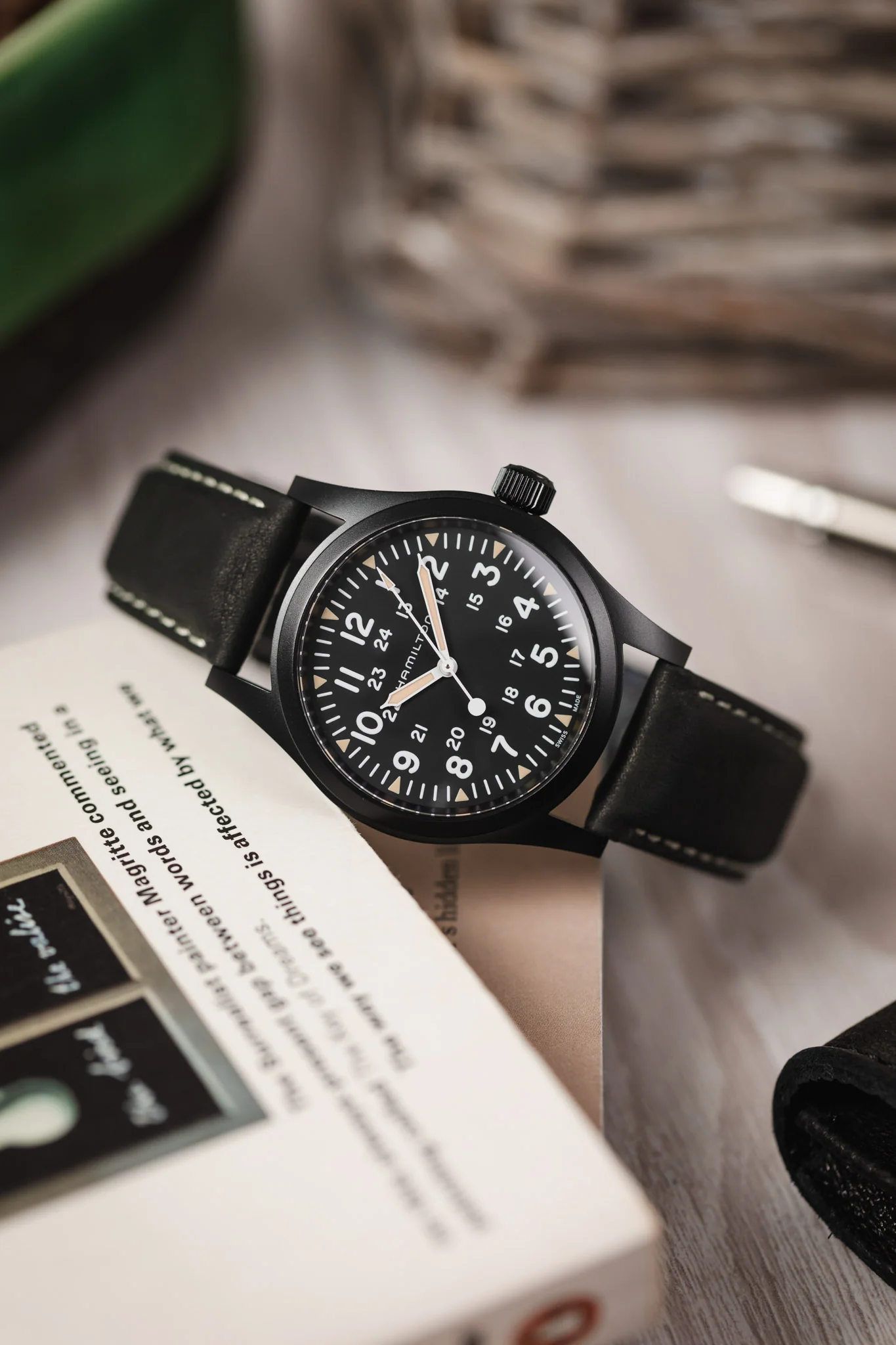 Hirsch MARINER Waterproof Leather Watch Strap in BLACK - Image 4