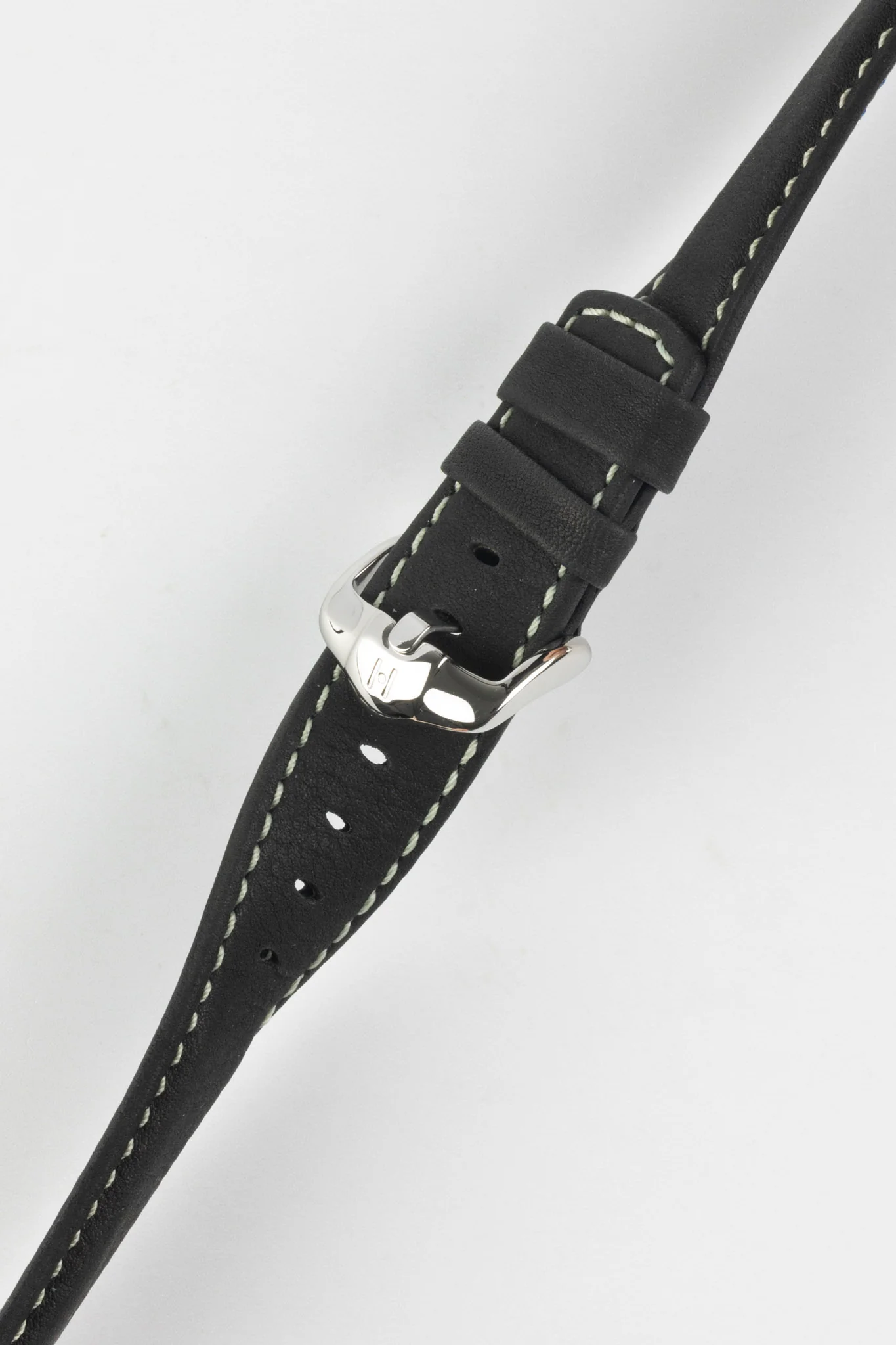 Hirsch MARINER Waterproof Leather Watch Strap in BLACK - Image 5