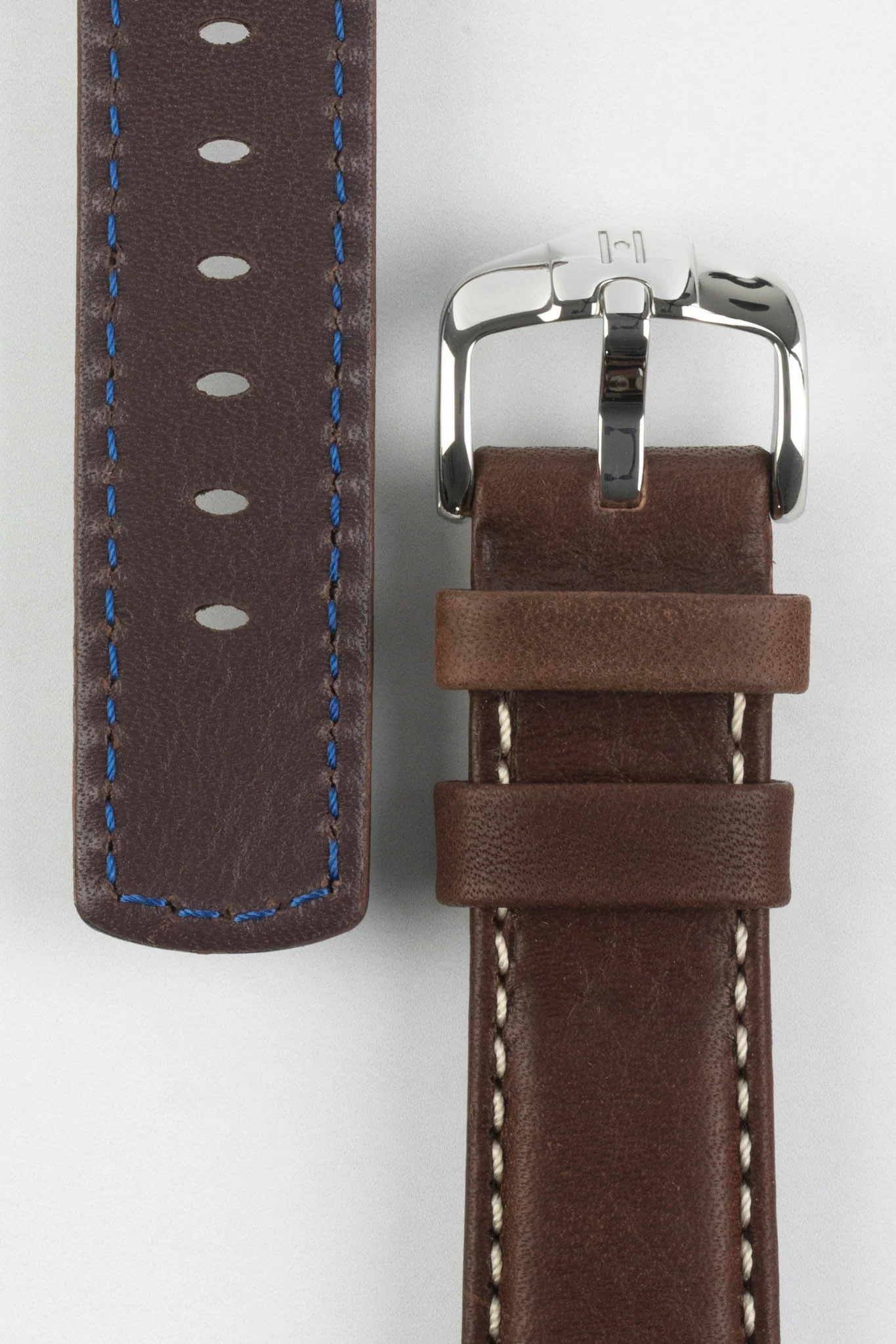 Hirsch MARINER Waterproof Leather Watch Strap in BROWN - Image 3