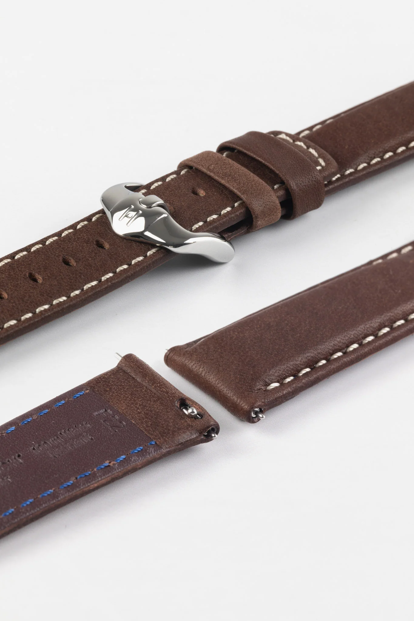 Hirsch MARINER Waterproof Leather Watch Strap in BROWN - Image 7