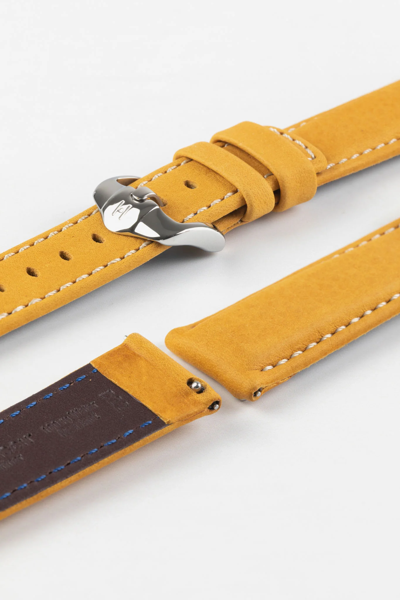 Hirsch MARINER Waterproof Leather Watch Strap in GOLD BROWN - Image 7