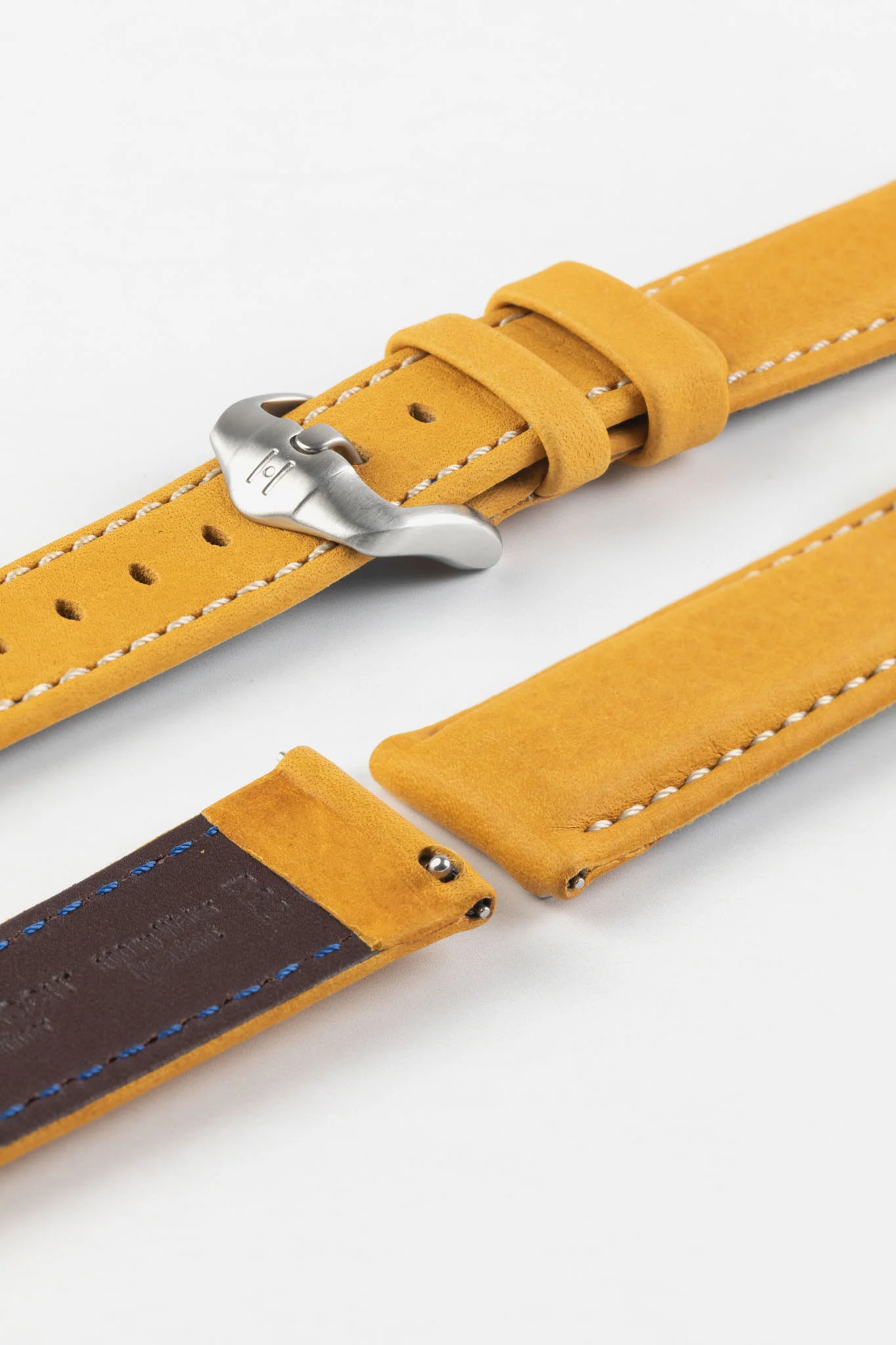 Hirsch MARINER Waterproof Leather Watch Strap in GOLD BROWN - Image 9