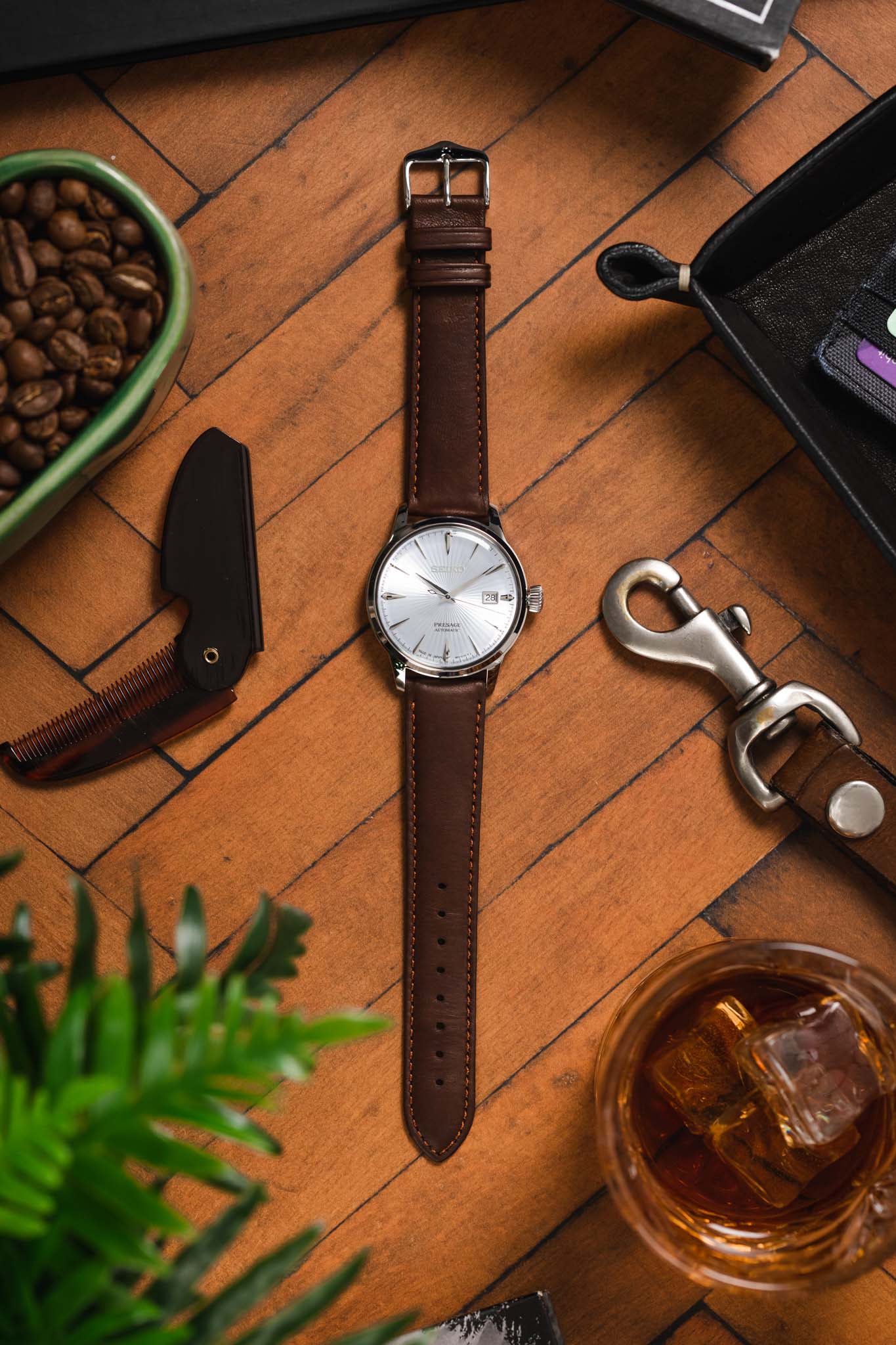 Hirsch MERINO Nappa Leather Watch Strap in GOLD BROWN - Image 6