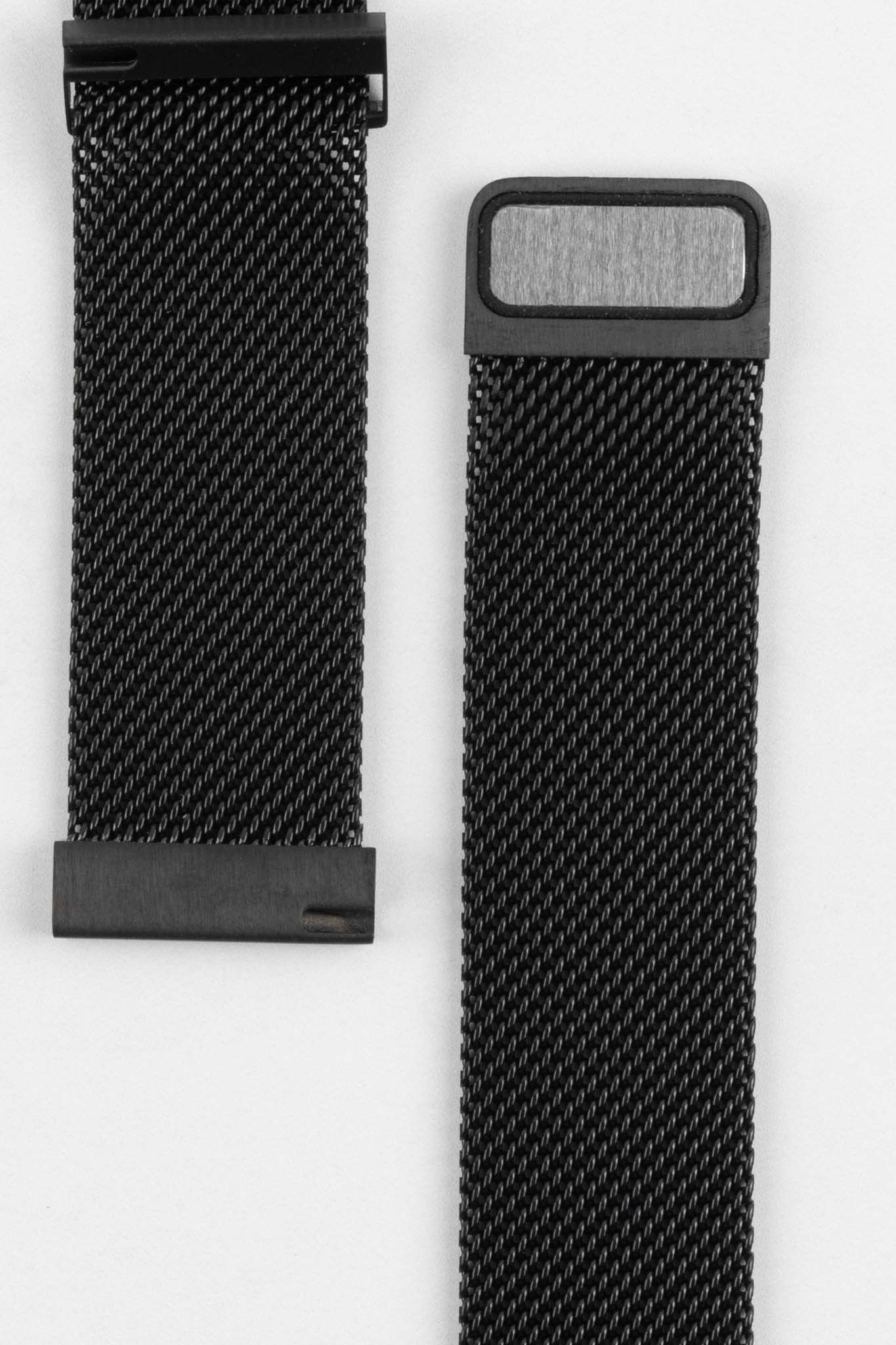 Hirsch MILANAISE Mesh Watch Band in BLACK - Image 3